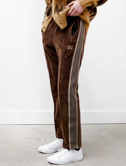 image of Needles Velour Track Pants Brown, Men's (Size 30)