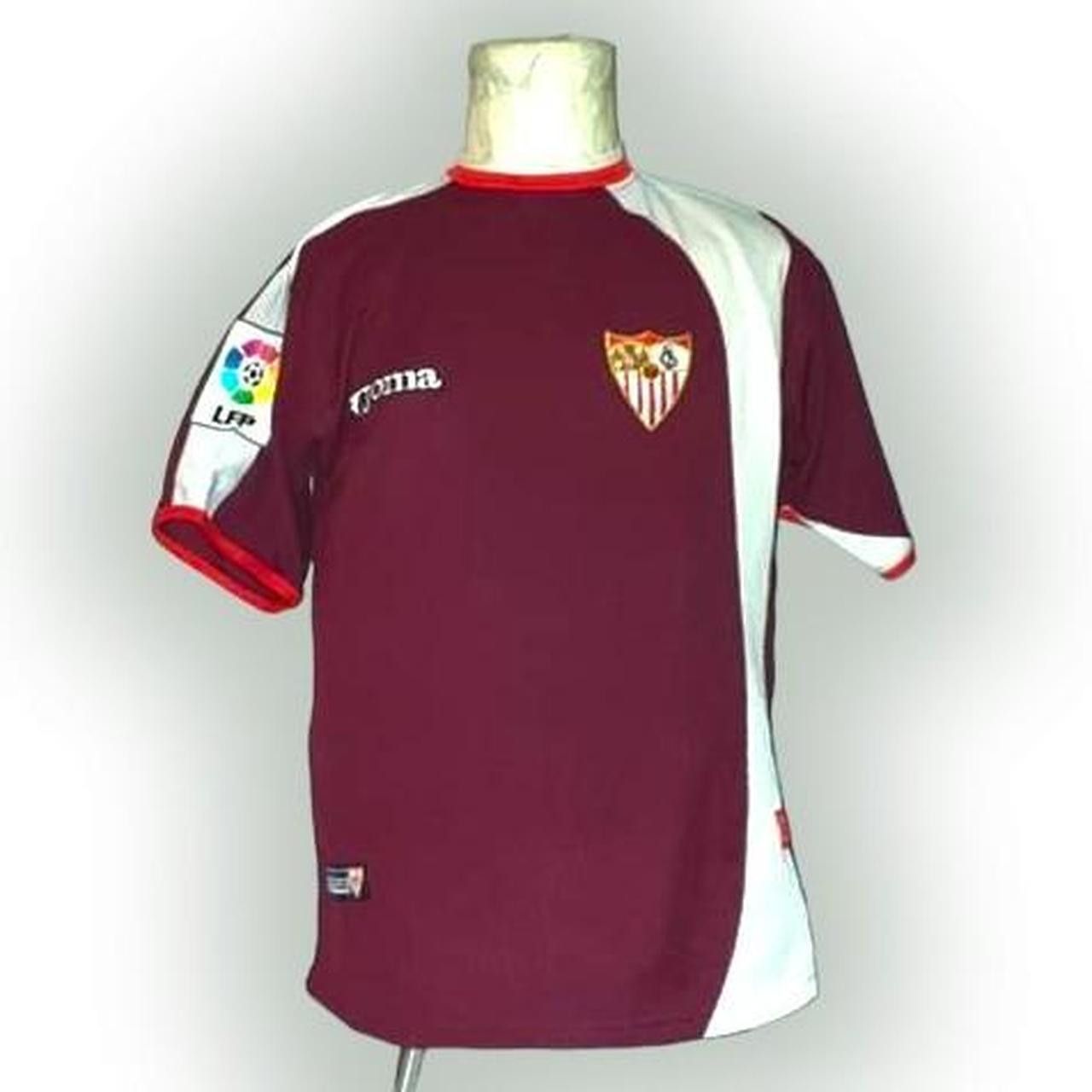Joma Fc Seville Sevilla Spain 2004 2005 Away Shirt Jersey Size US M / EU 48-50 / 2 - 2 Thumbnail