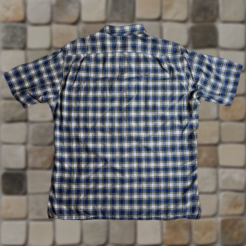 Polo Ralph Lauren VINTAGE Polo Jeans Co. Ralph Lauren Short Sleeve Button-Up Shirt Plaid Sz L Mens Men’s Large Blue Cotton 90s Classic Retro Pockets Size US L / EU 52-54 / 3 - 1 Thumbnail