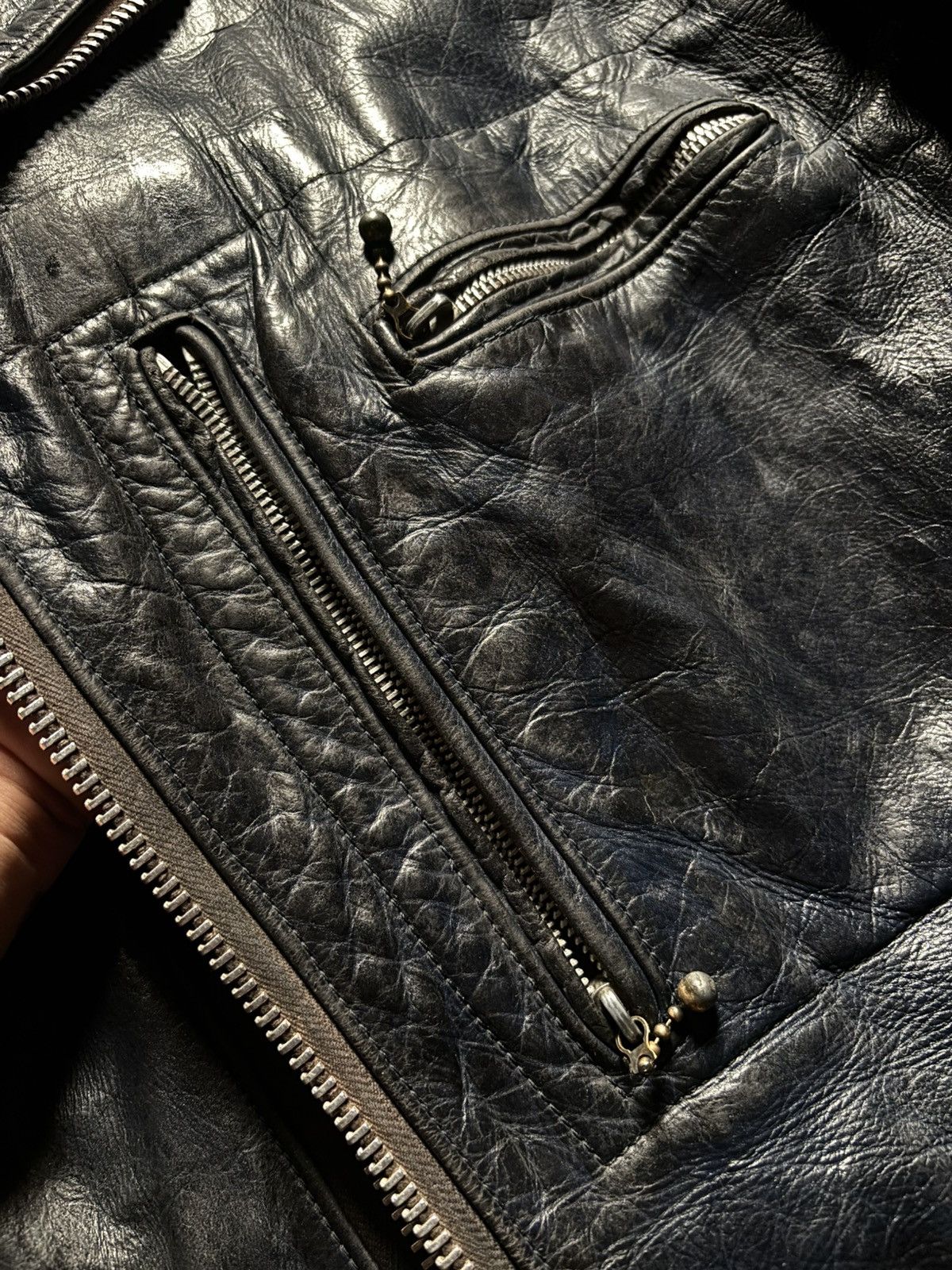 Lewis Leathers 70s Aviakit TwinTrack Bronx Leather Jacket Size US S / EU 44-46 / 1 - 7 Thumbnail