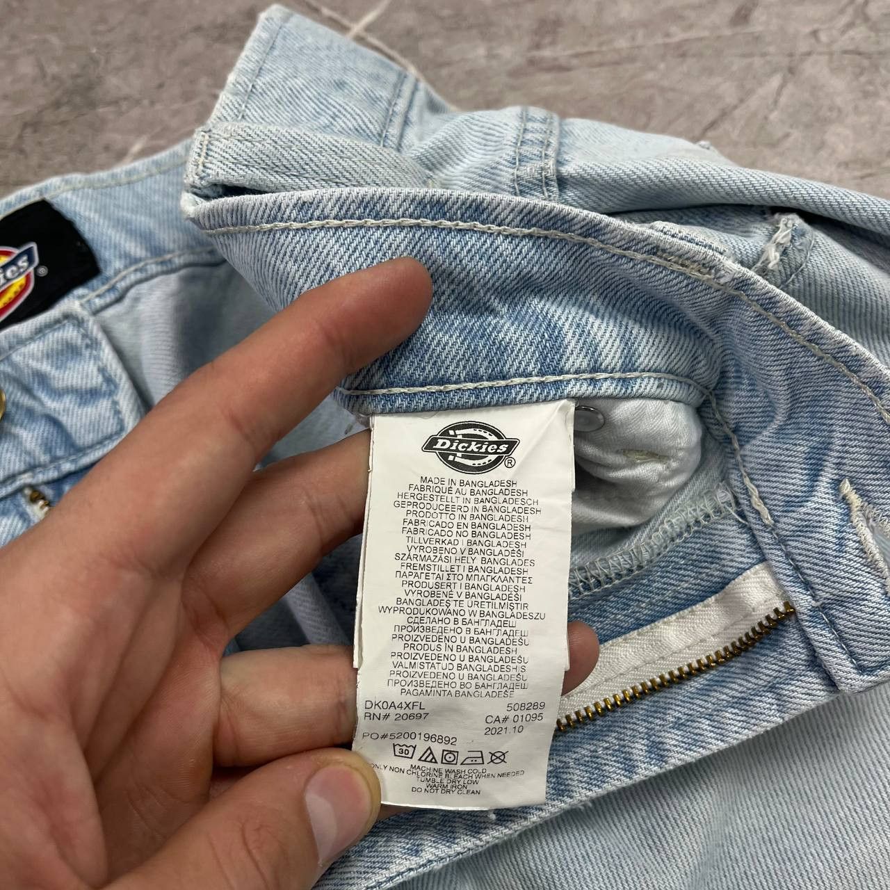 Dickies Vintage Dickies Washed Denim Blue Jeans Carpenter Y2K Baggy Size US 33 - 18 Thumbnail