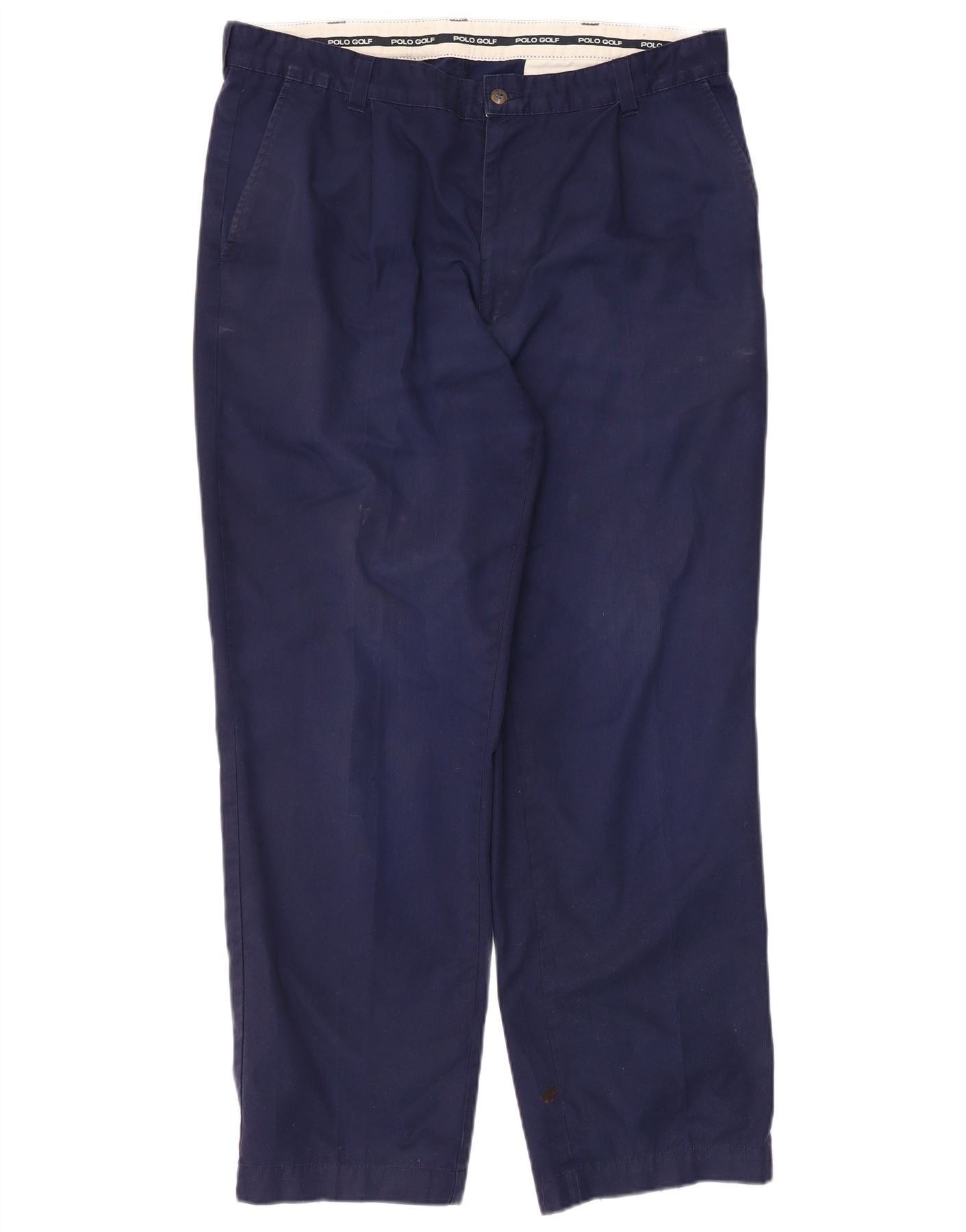 Polo Ralph Lauren Mens Straight Chino Trousers W38 L30 Navy Blue Cotton Size US 38 / EU 54 - 1 Thumbnail