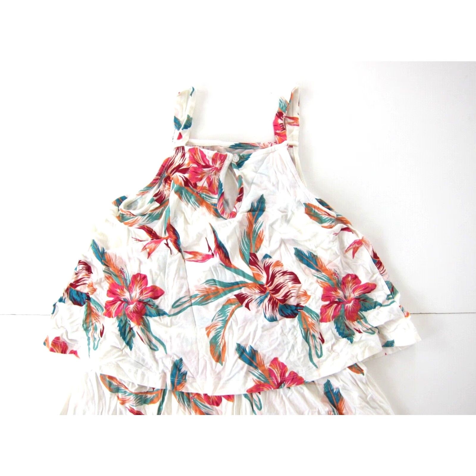 Vintage NWT ROXY Floral Pocket Jersey Stretch Shorts Romper M Women Pink White Green Orange Pattern Sleeveless One-Piece Style Romper Mens Womens Girls Size M / US 6-8 / IT 42-44 - 5 Thumbnail