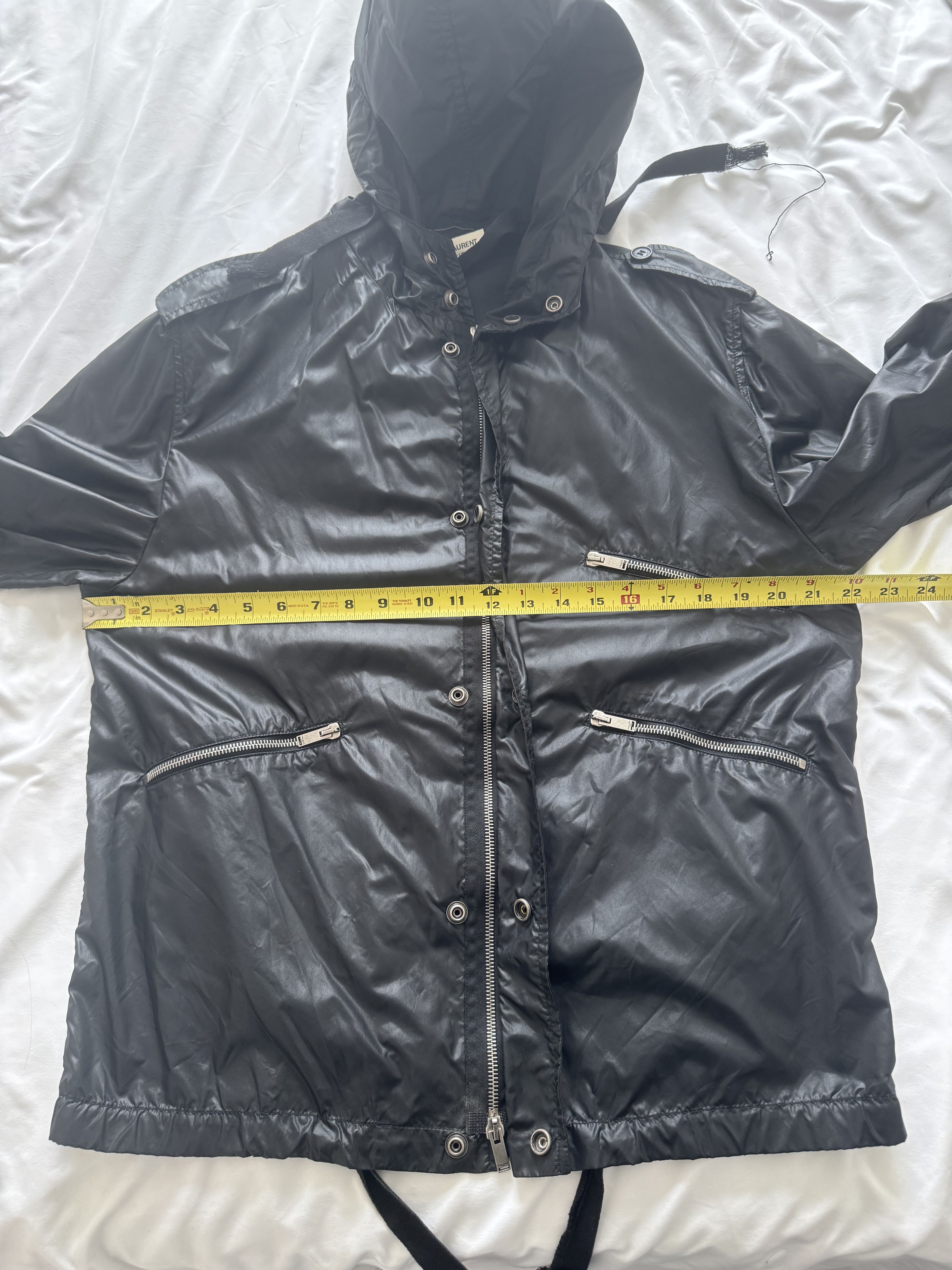 Saint Laurent Paris Saint Laurent Paris Hedi Slimane Waxed Nylon Jacket Size 48 Size US M / EU 48-50 / 2 - 7 Thumbnail