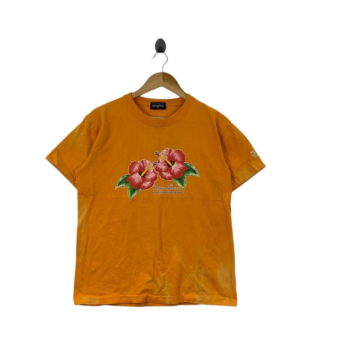 Vintage Vintage 90’ TROPICAL FLOWERS Paradise Island Thrashed Tee Size US M / EU 48-50 / 2 - 3 Thumbnail