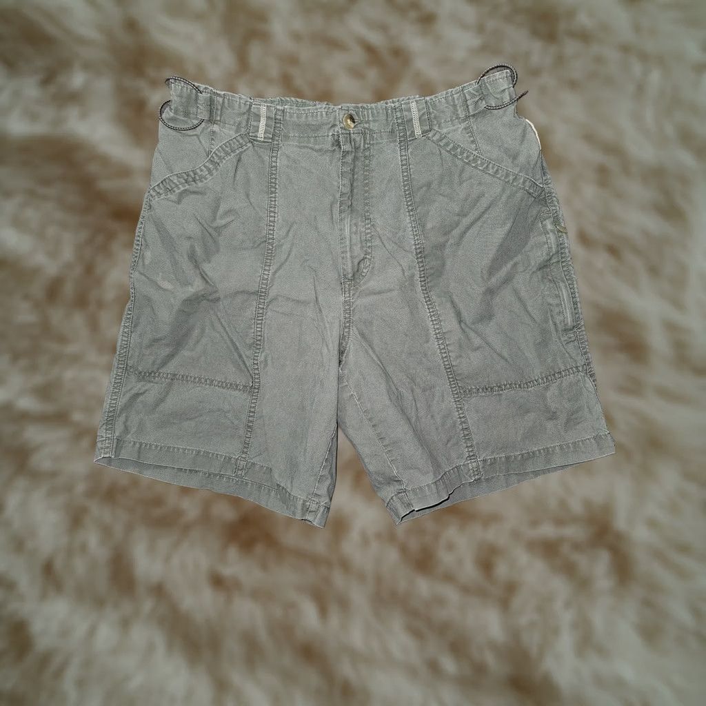 Vintage Columbia Shorts Womens Large Gray Utility Twill Elastic Waist Hiking Outdoor Desert? Size 36" / US 14 / IT 50 - 1 Thumbnail