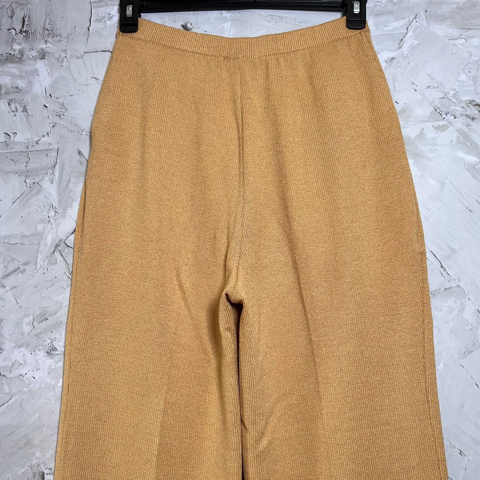 St. John St. John Collection Knit Camel Wide Leg Pull-On Pants Size 8 Size 30" / US 8 / IT 44 - 5 Thumbnail