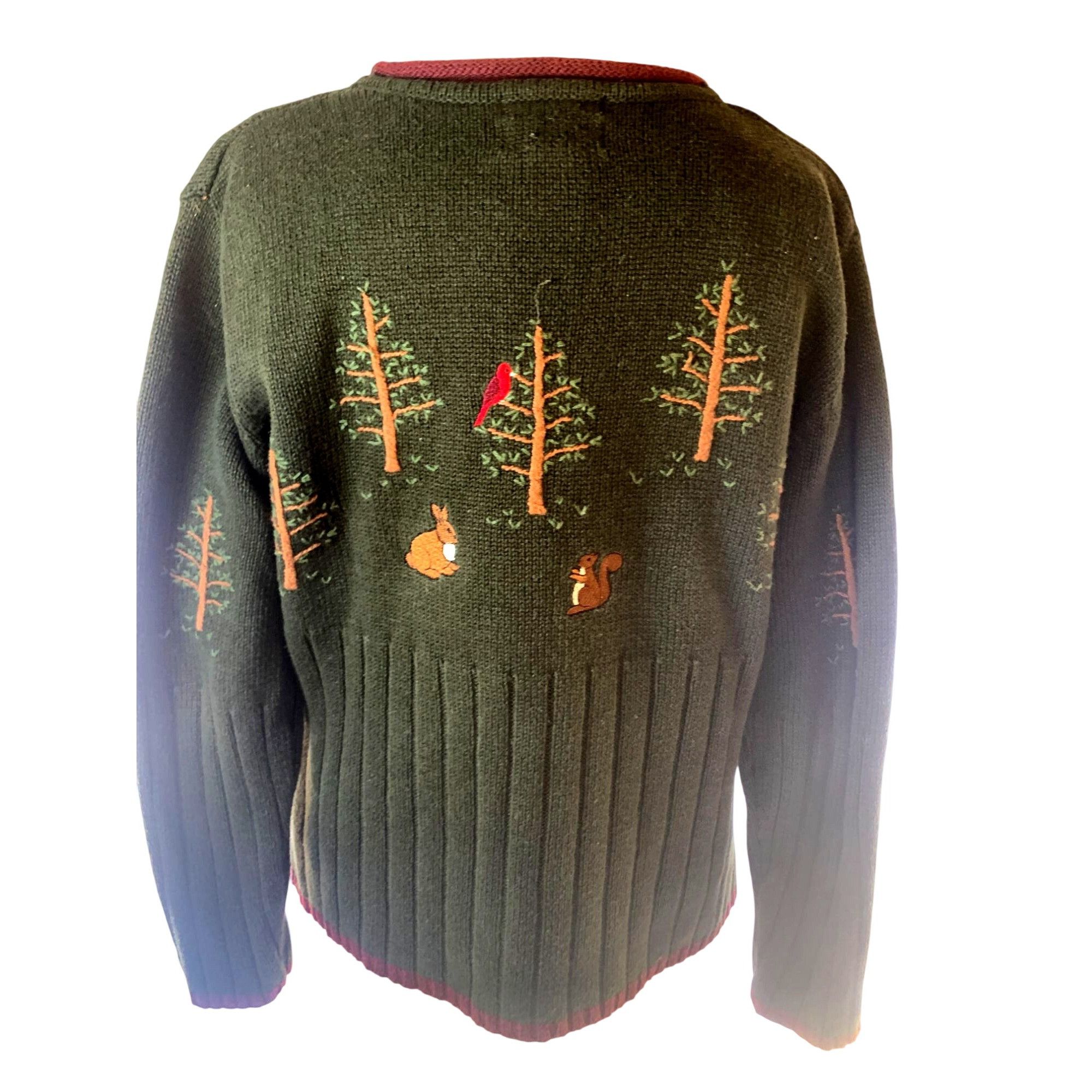 Vintage Vintage Christopher & Banks Hand-Knit Sweater With Santa & W Size S / US 4 / IT 40 - 6 Thumbnail