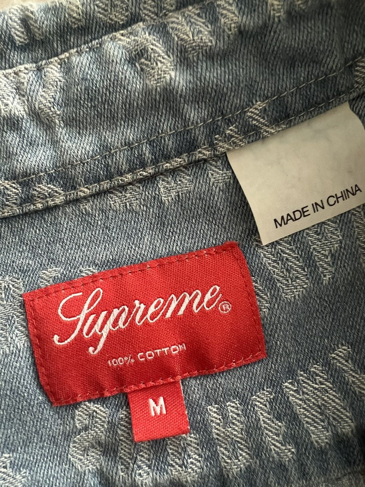 Supreme Supreme Arc Jacquard Denim Shirt M Size US M / EU 48-50 / 2 - 4 Thumbnail