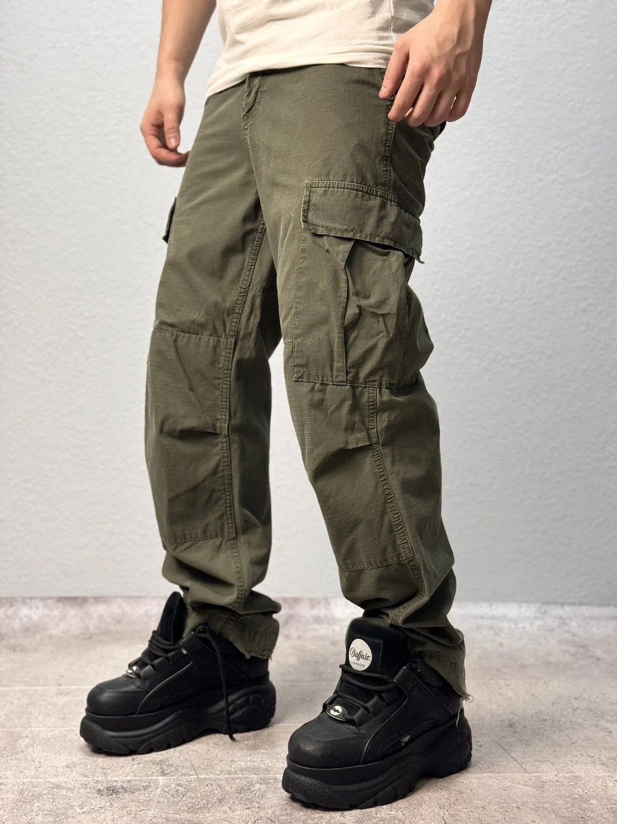 Carhartt Vintage Cargo Pants Double Knee Baggy Y2K Opium SK8 BONTAGE Size US 31 - 4 Thumbnail