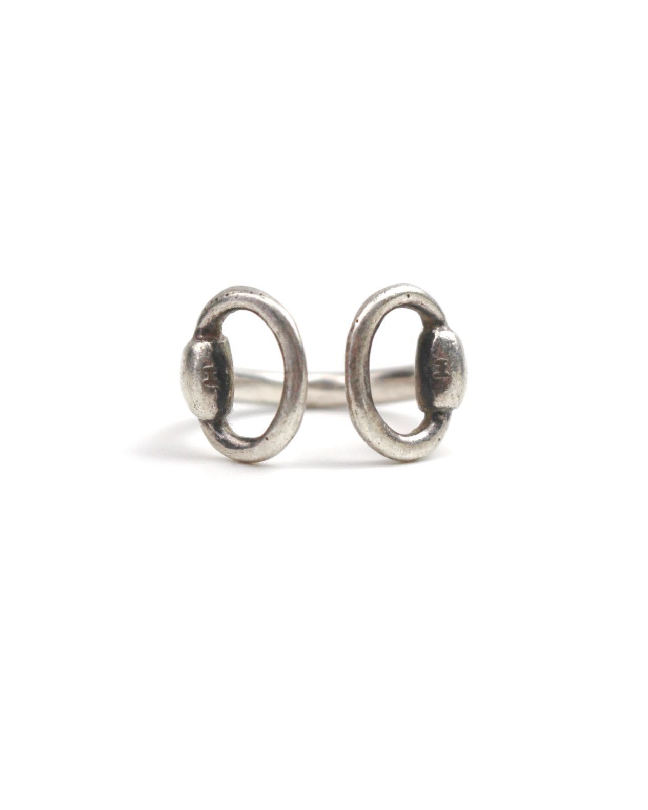 Hysteric Glamour 2000S JAPANESE MADE SCULPTURAL TWO FINGER SILVER RING Size ONE SIZE - 1 Thumbnail