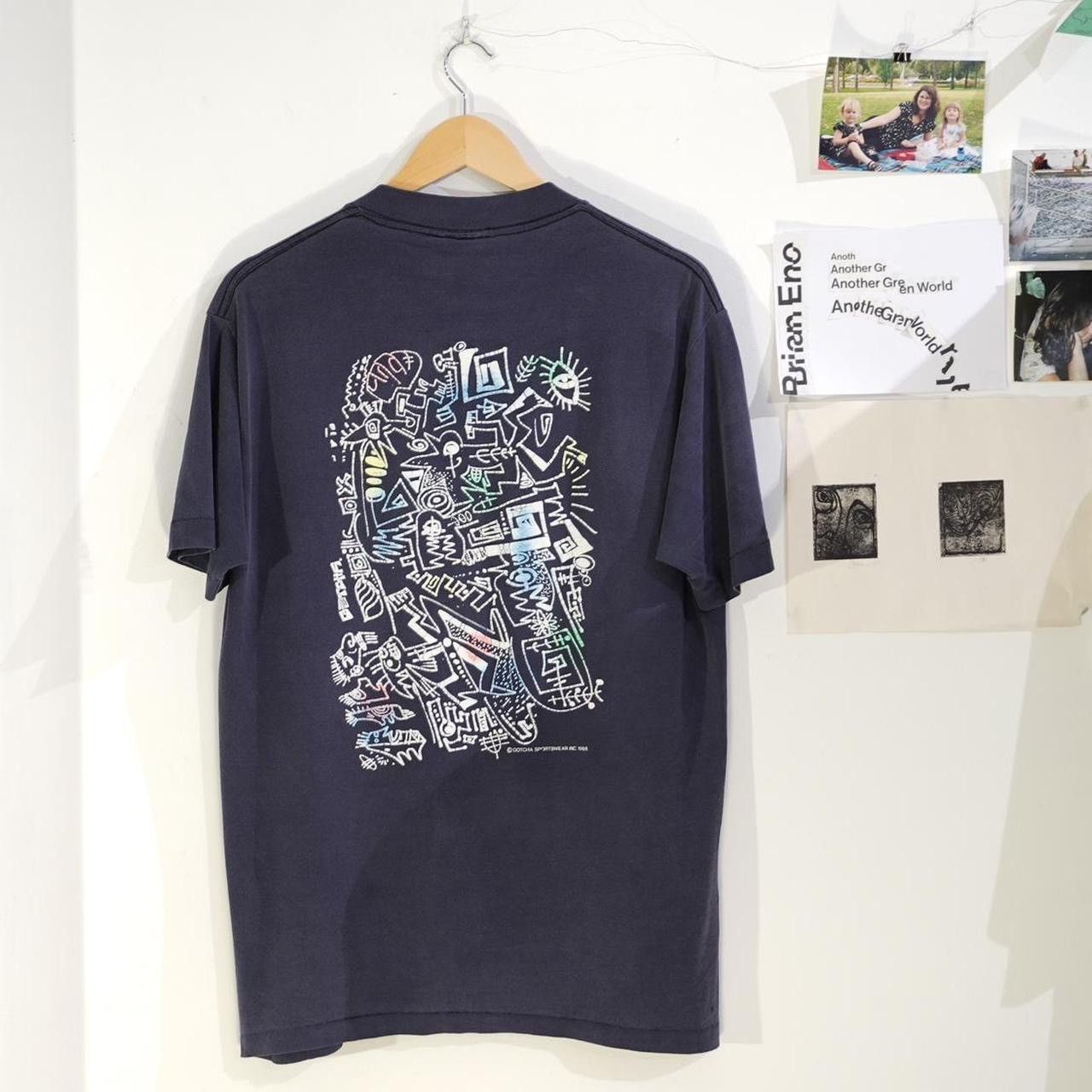 Gotcha × Vintage Vintage 80s Gotcha T-Shirt - Single Stitch Made in USA Size US L / EU 52-54 / 3 - 2 Thumbnail