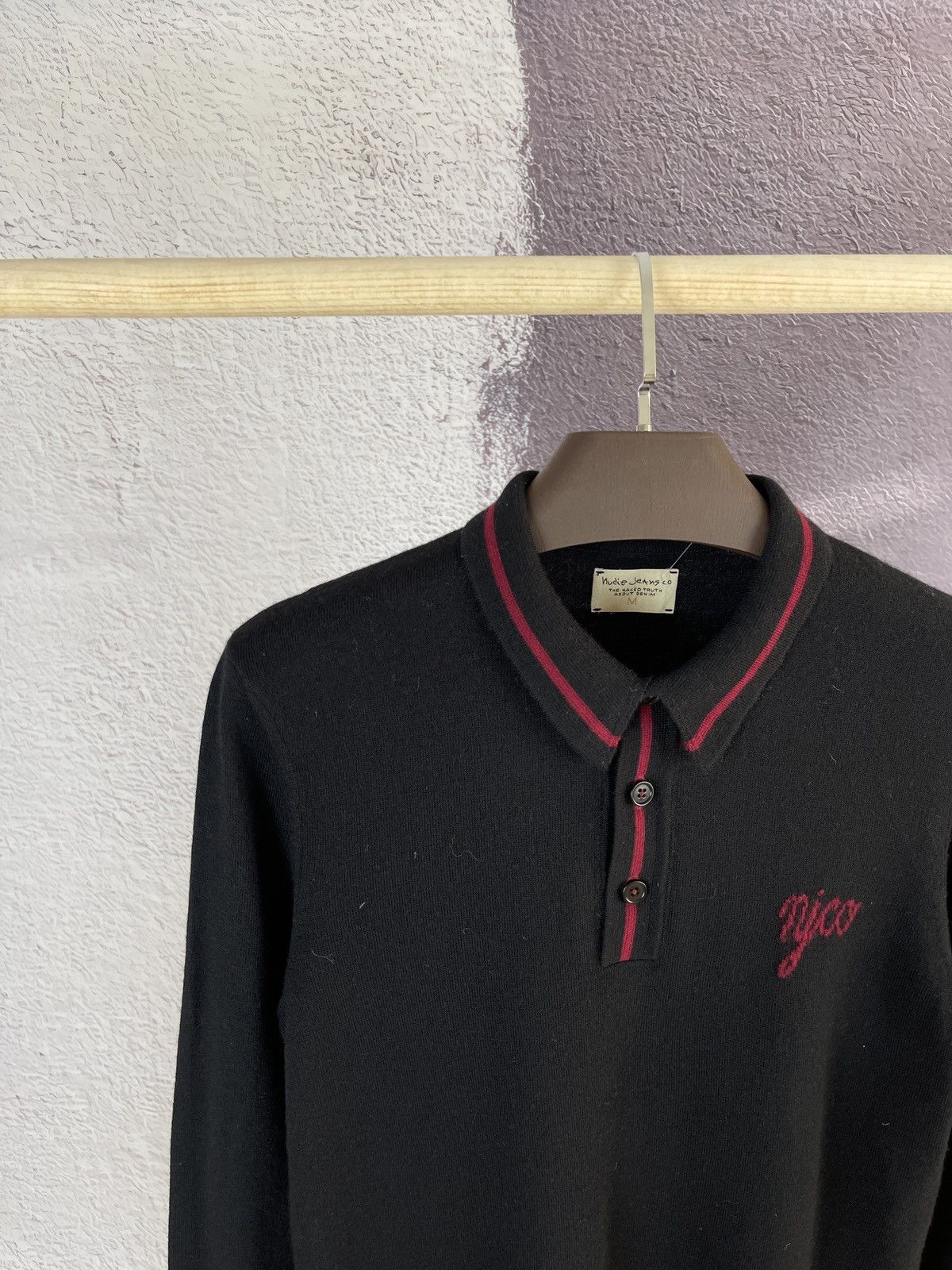 Nudie Jeans Nudie Jeans Men's Buster Polo Shirt NJCO striped wool Size US M / EU 48-50 / 2 - 3 Thumbnail