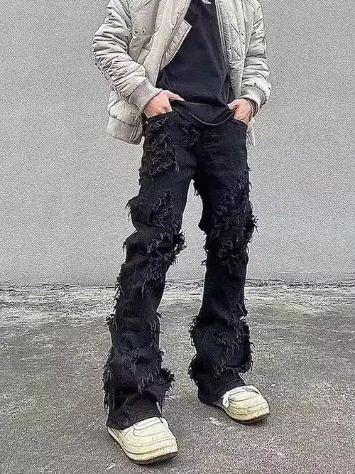 Japanese Brand × Jean Distressed Opium Stack Jeans Size US 32 / EU 48 - 1 Thumbnail