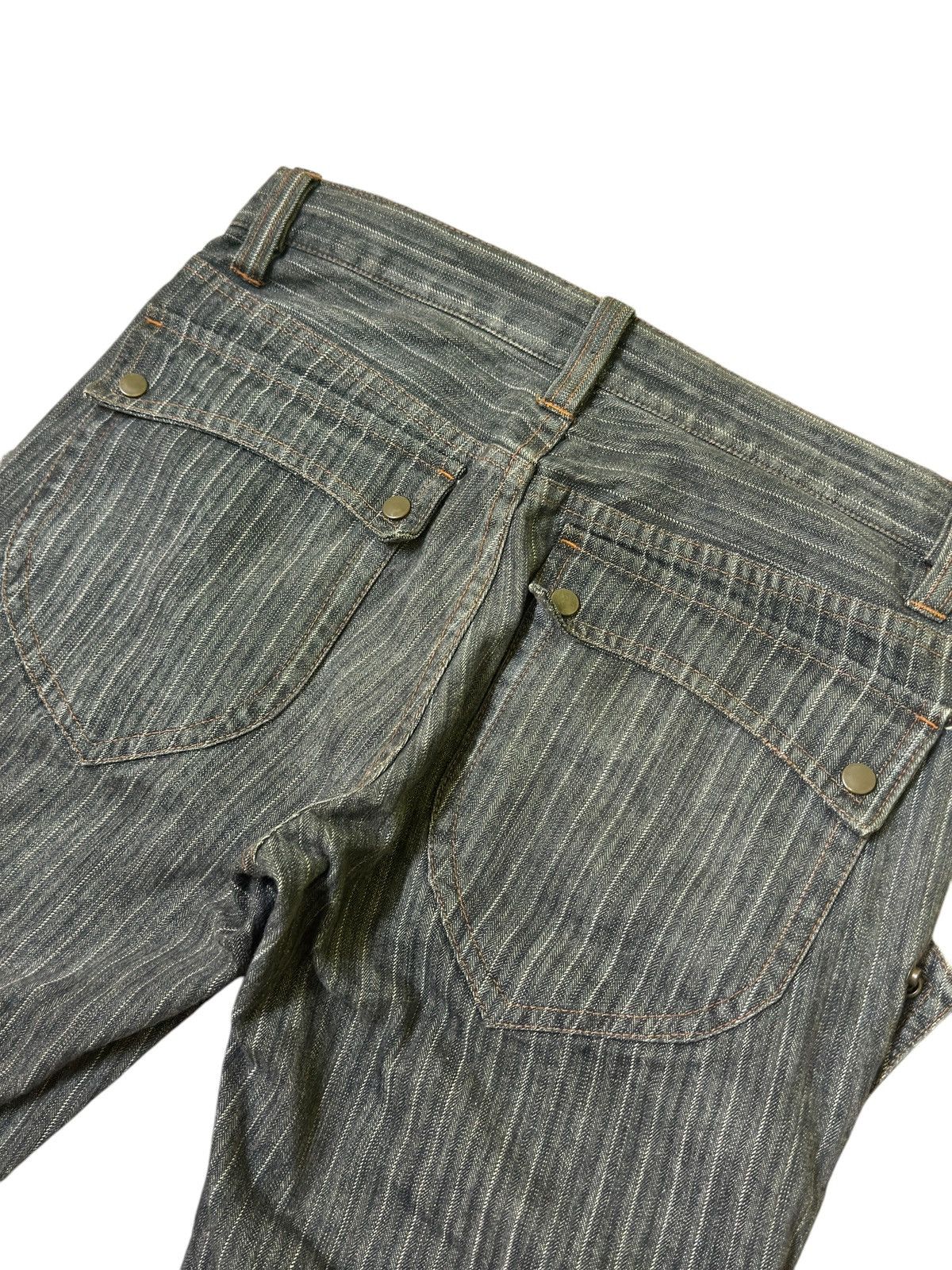 Hysteric Glamour × Nicole Club × Seditionaries Flared NICOLE CLUB Striped Leg Snap Button Pant Size US 30 / EU 46 - 15 Thumbnail