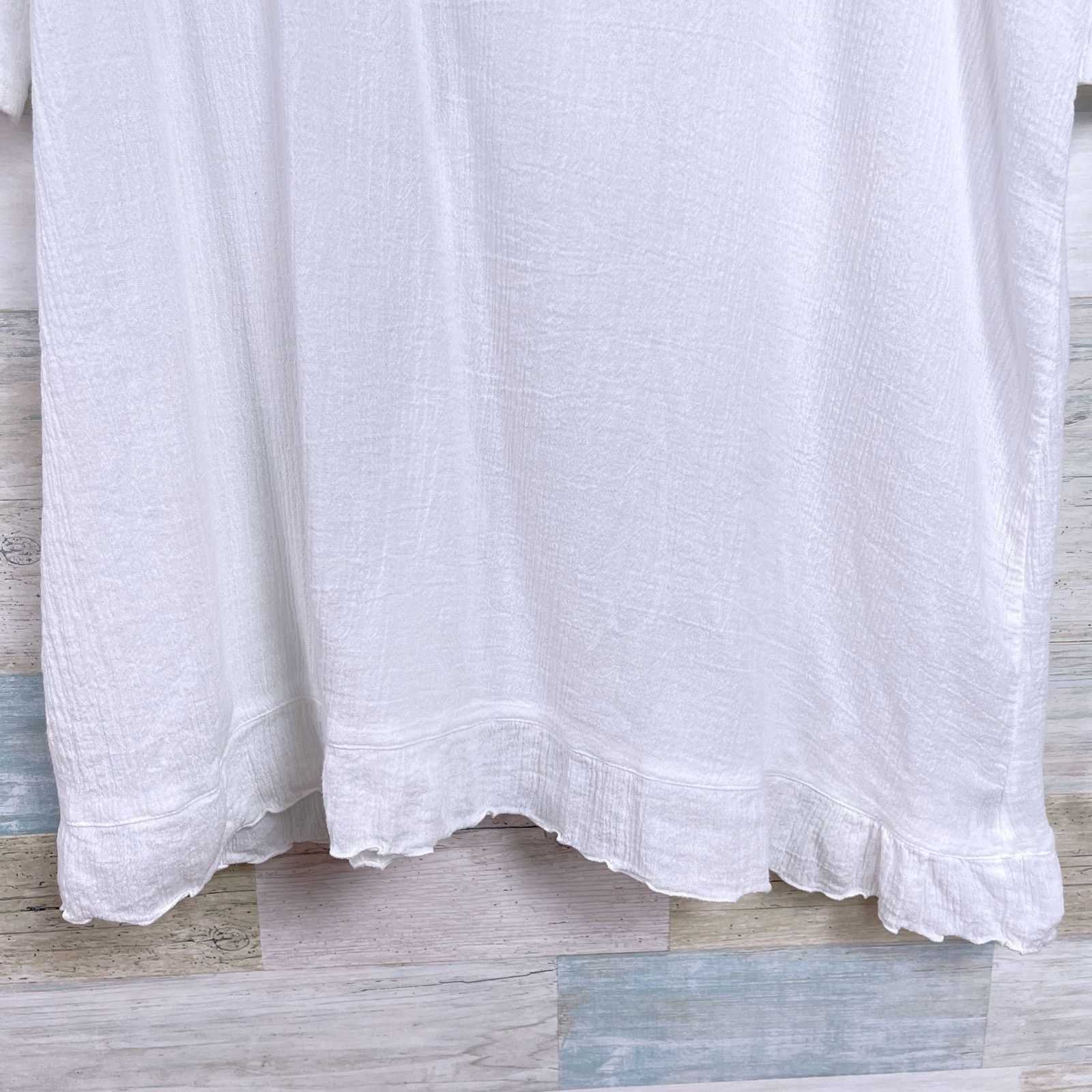 Bryn Walker Bryn Walker Gauze Lagenlook Tunic Top White 3/4 Sleeve XS Size XS / US 0-2 / IT 36-38 - 3 Thumbnail