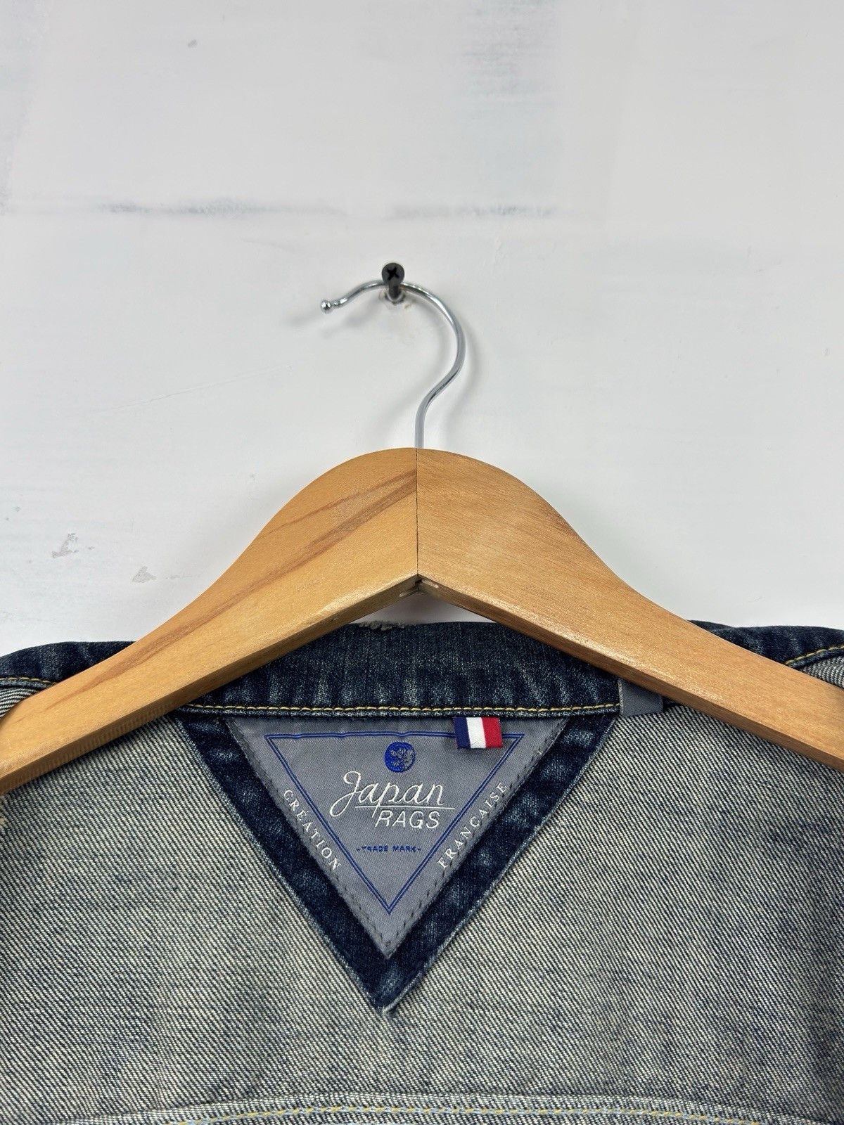 Japan Rags Japan RAGS Francaise Creation Distressed Denim Jacket Size US L / EU 52-54 / 3 - 12 Thumbnail