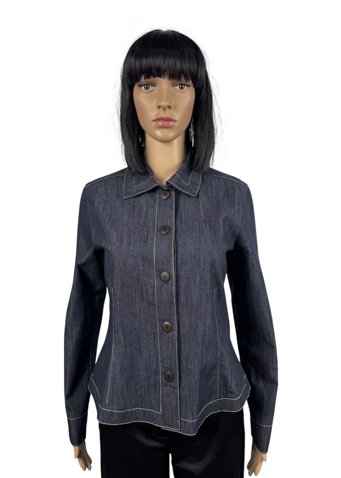 Other Sassenbach Denim Cotton Jacket Button Up size DE34 IT40 Size S / US 4 / IT 40 - 1 Thumbnail