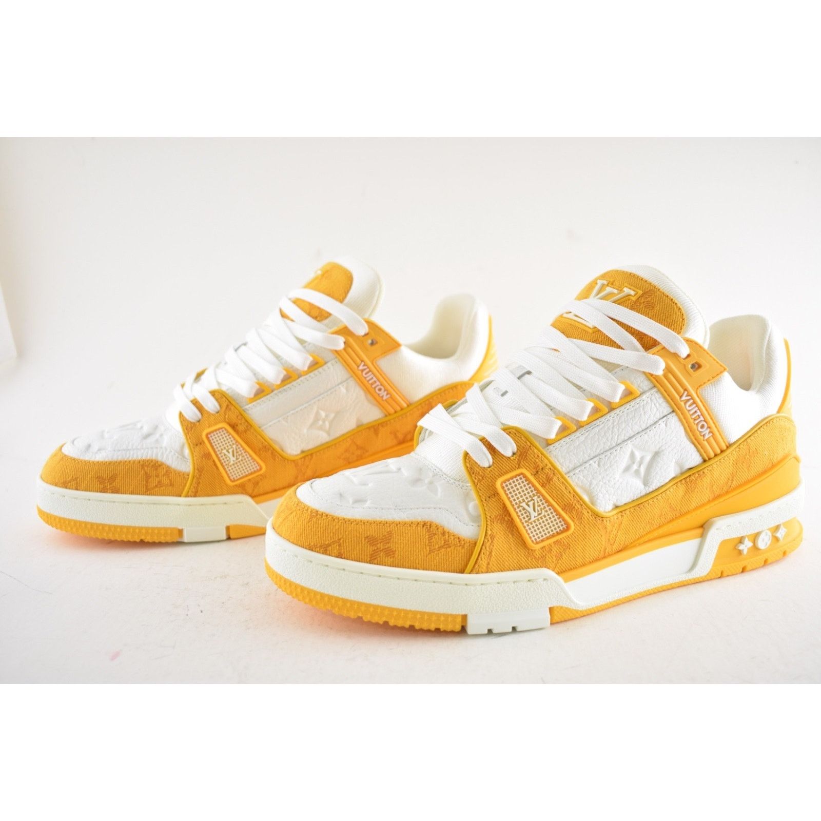 Louis Vuitton Louis Vuitton Yellow Denim White Empreinte Low Top Trainer Size US 9 / EU 42 - 13 Thumbnail