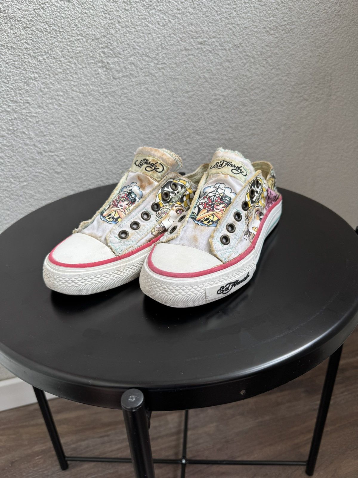 Ed Hardy Ed Hardy Sneakers Tattoo Print Slip-On Size US 6 / IT 36 - 3 Thumbnail