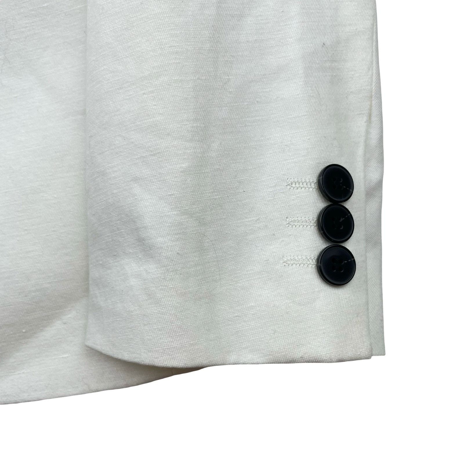 H&M NEW H&M Men's Cotton/Linen 2-Button Blazer White • 38R US Size 38R - 4 Thumbnail