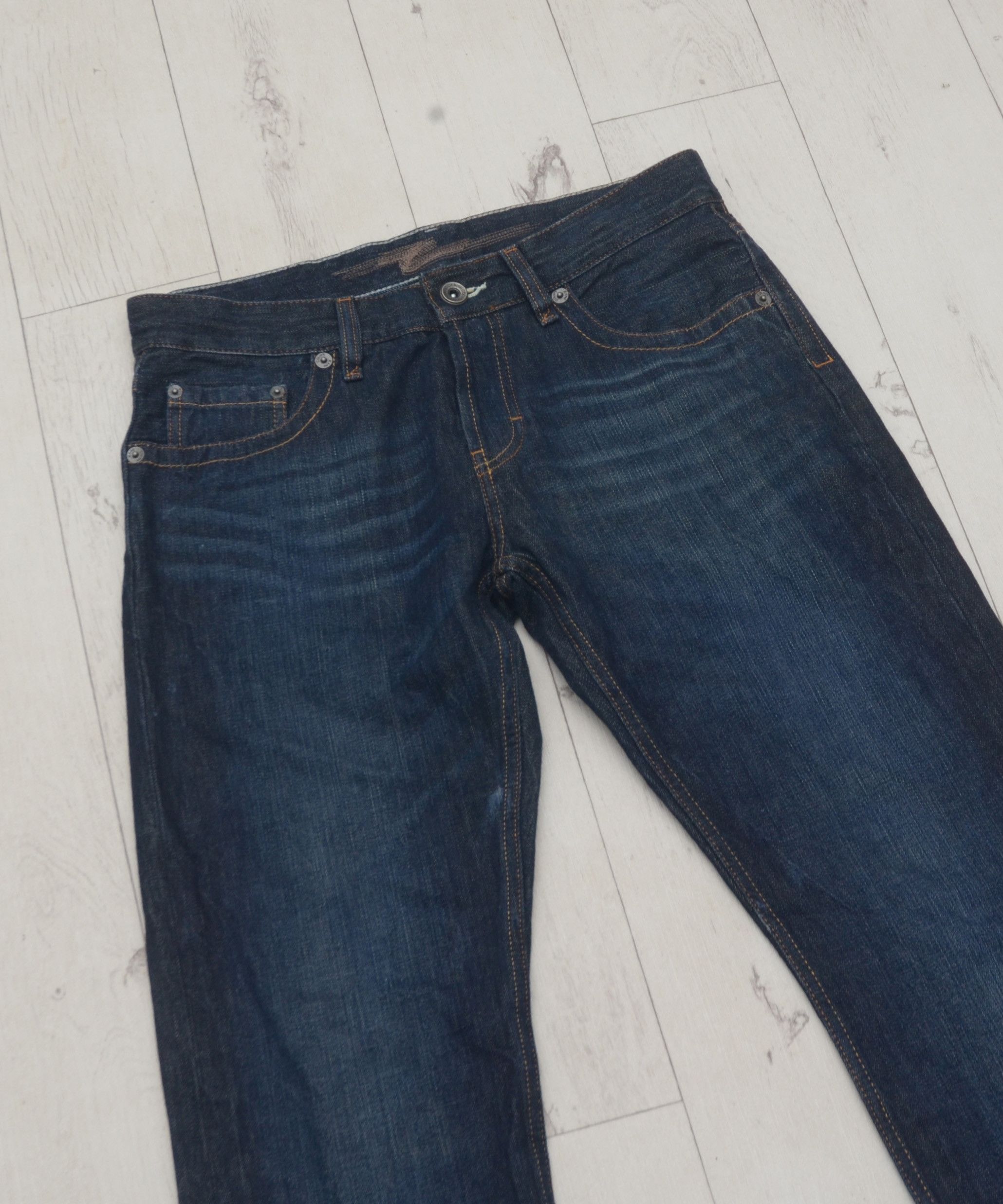 Japanese Brand Colins Dark Blue Selvedge Spellbound Denim Jeans 31x30 Size US 31 - 3 Thumbnail