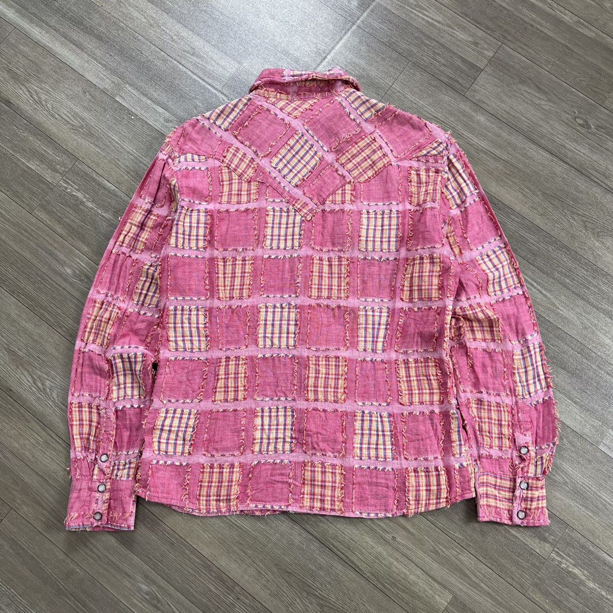 Beauty Beast 2000s Shinehill Patchwork Plaid Western Distressed Vtg Style Size US M / EU 48-50 / 2 - 14 Thumbnail