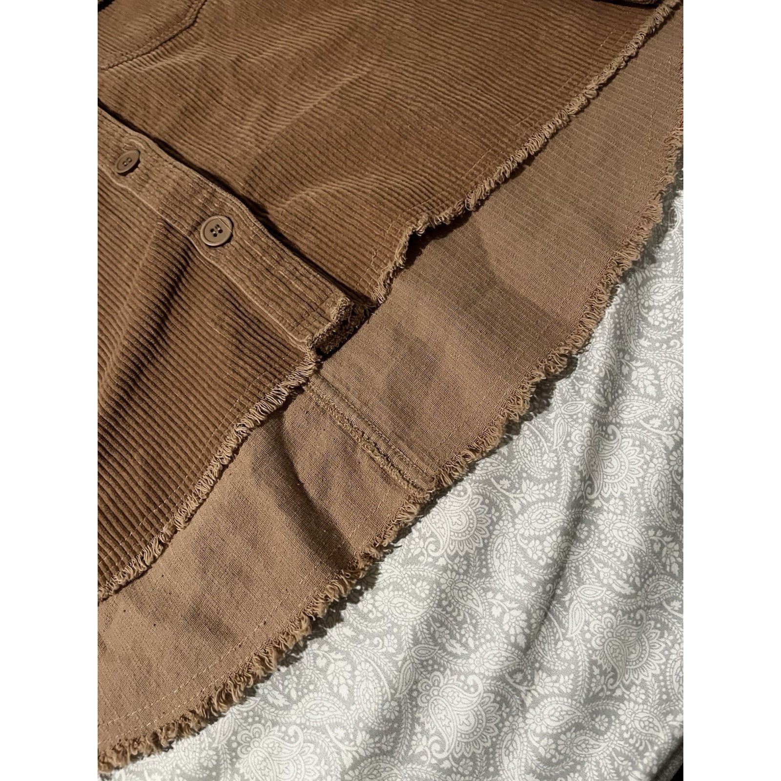 Empyre Empyre Corduroy Shacket Womens Small Oversized Tan Button Up Size S / US 4 / IT 40 - 4 Thumbnail