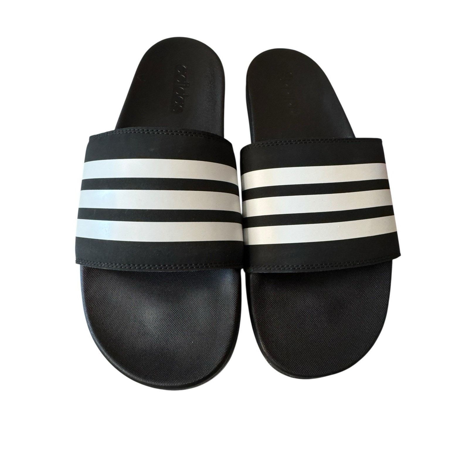 Adidas Adidas NEW Adilette Black & White Comfort Slides Sandals Size US 12 / EU 45 - 3 Thumbnail