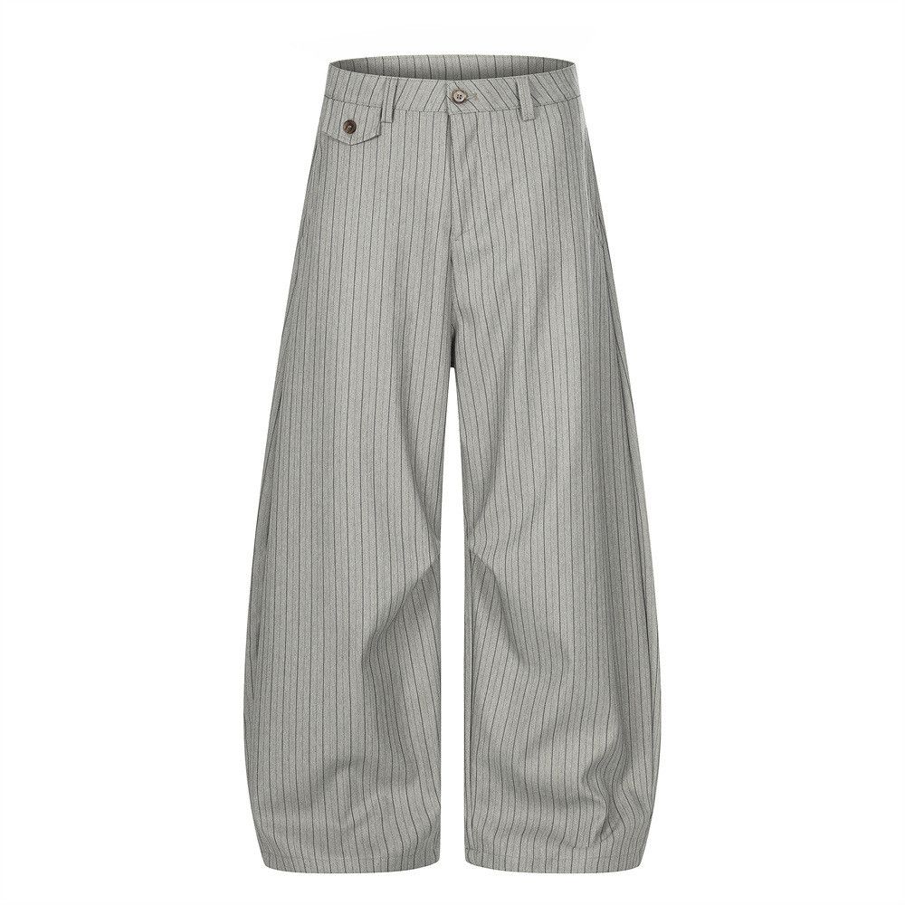 Japanese Brand American retro cleanfit loose striped curved pants Size US 32 / EU 48 - 1 Thumbnail