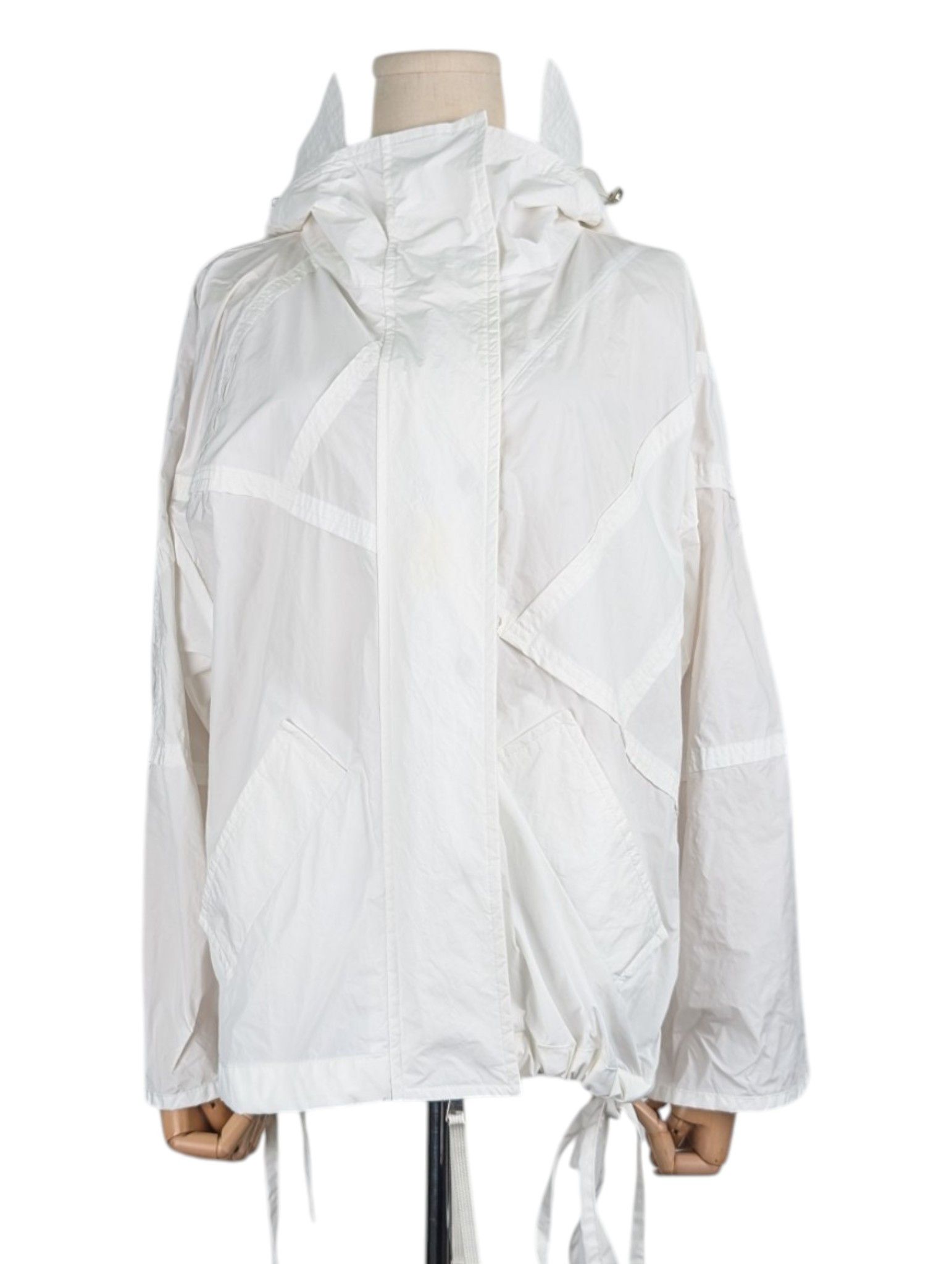 Moncler Moncler Genius 2 Moncler 1952 White Hooded Windbreaker Size XXS / US 00 / IT 34 - 1 Thumbnail