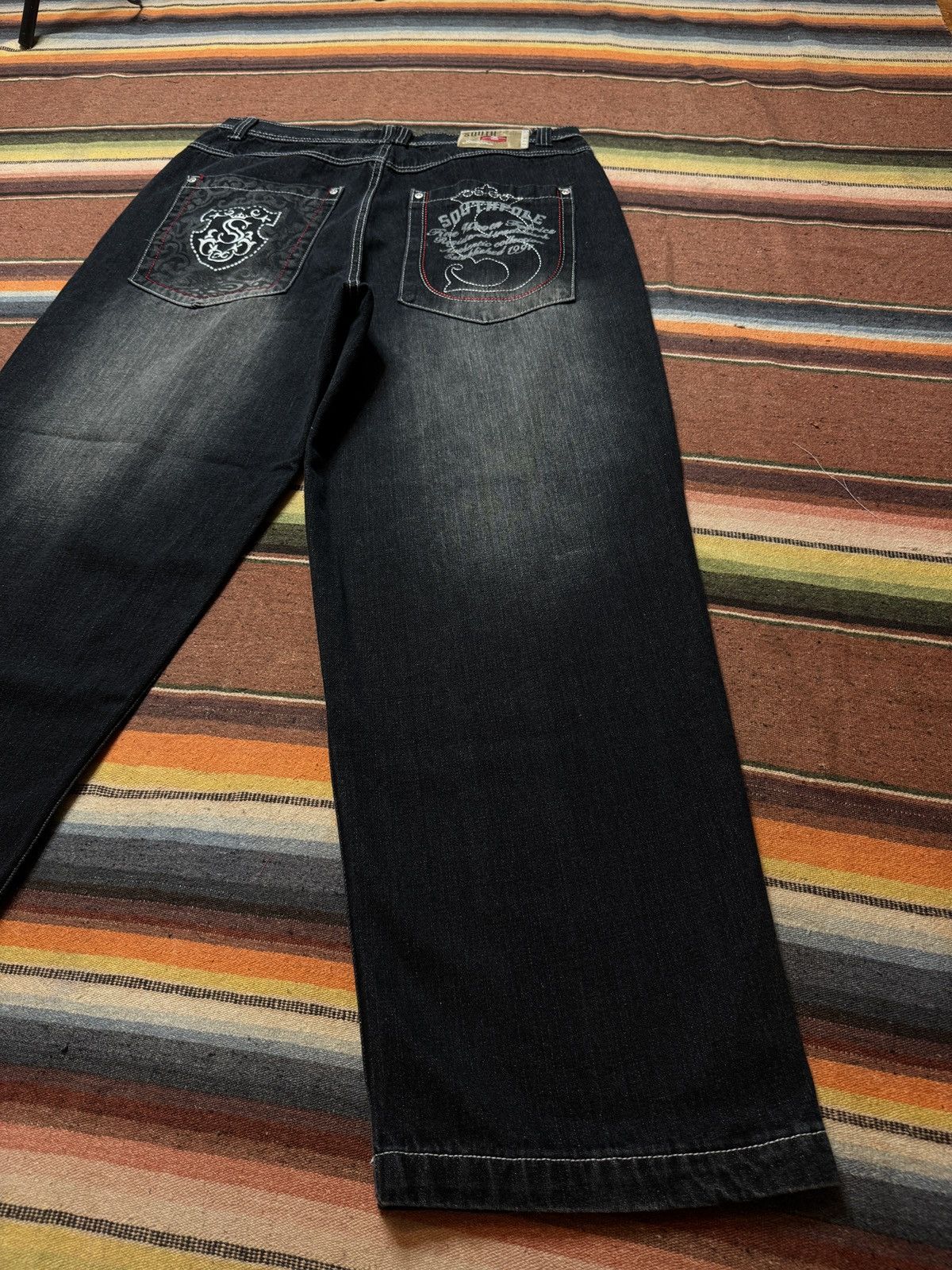 Southpole Y2K Black South Pole Red Tab Denim Baggy Jeans Size US 37 - 4 Thumbnail