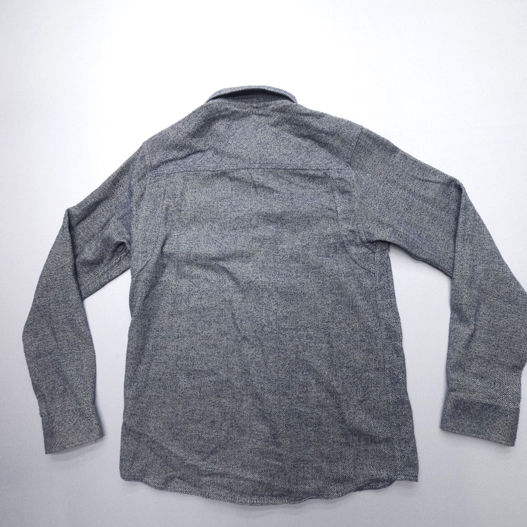 KAVU Kavu Long Sleeve Shirt Mens Medium Blue Flannel Outdoor Camp Cotton Herringbone Size US M / EU 48-50 / 2 - 2 Thumbnail