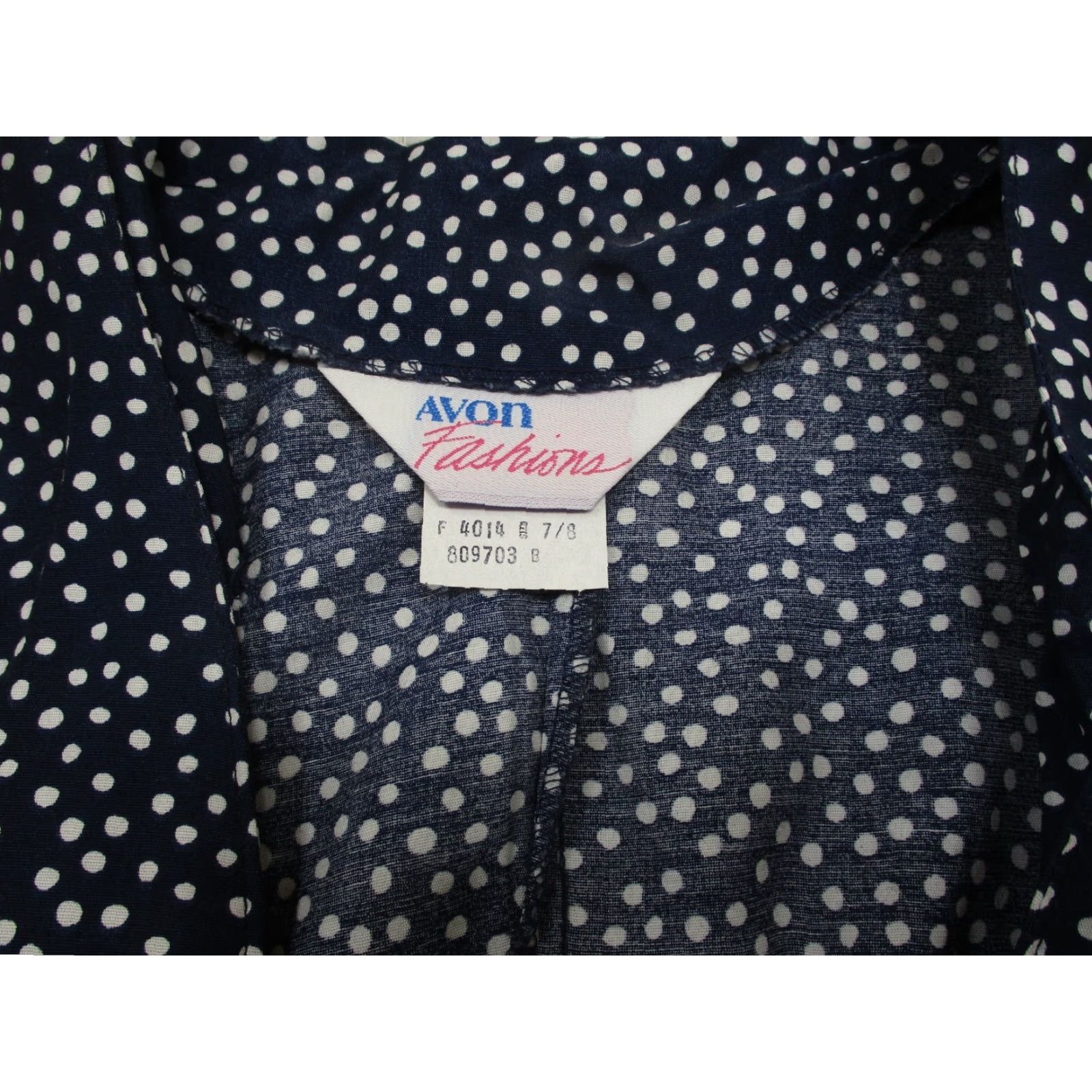 Vintage VINTAGE Avon Button Up Blue Blouse Womens 7/8 Shirt 70s 80s Casual Nylon Victorian Polka Dot M/L Size M / US 6-8 / IT 42-44 - 5 Thumbnail