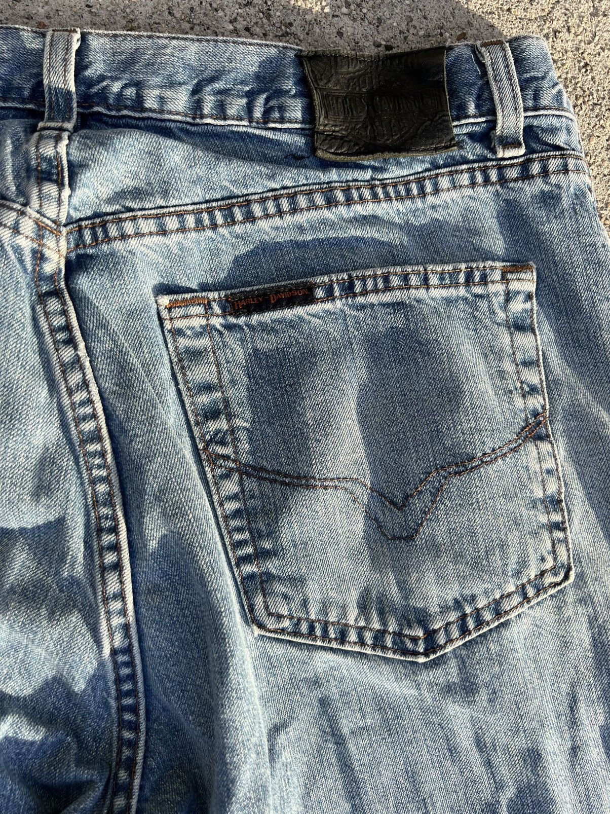 Vintage 90’s 2000’s Y2K VTG Vintage Harley Davidson Denim Blue Jeans Size US 36 / EU 52 - 7 Thumbnail
