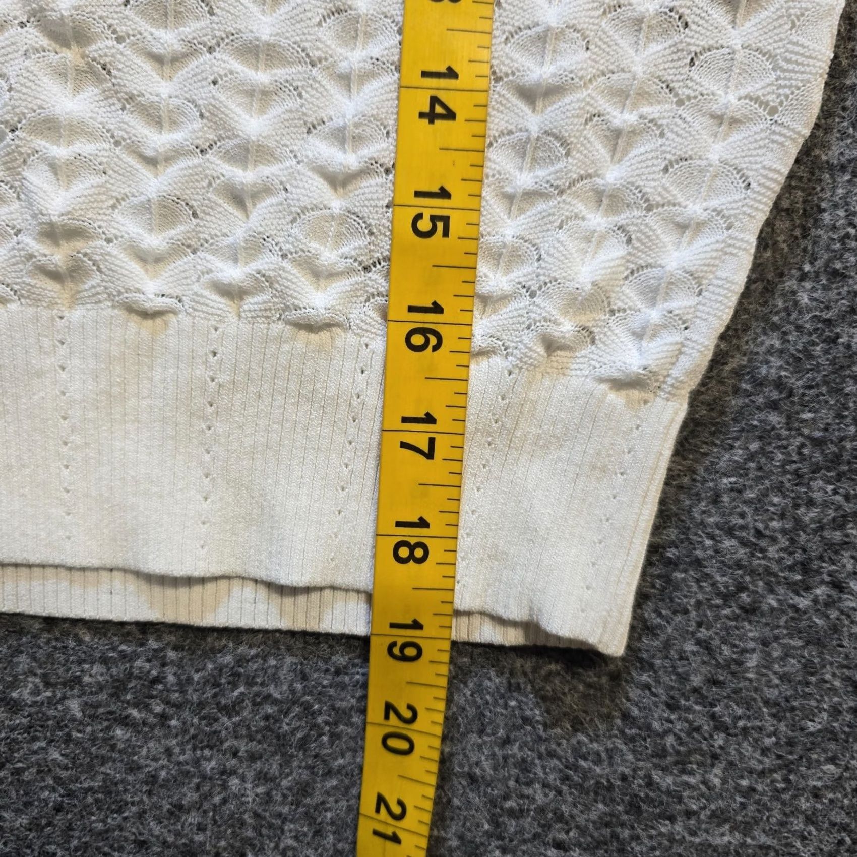 Vintage Wilfred Free Top Womens XS White Lacey Knit Stretch Long Sleeve Capsule Blouse Shirt Size XS / US 0-2 / IT 36-38 - 6 Thumbnail