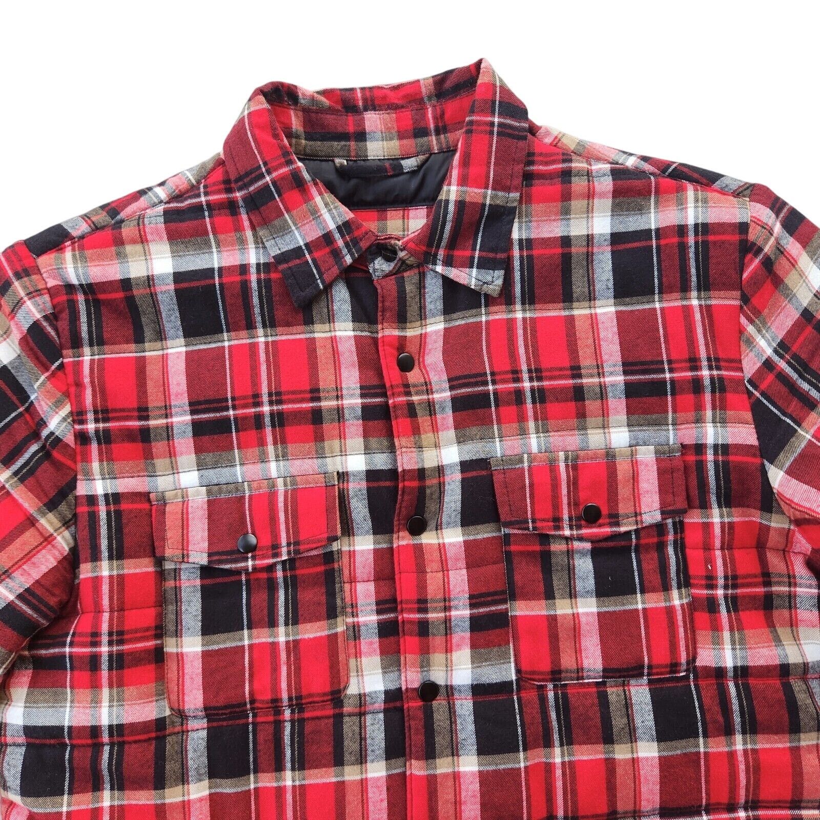 Slate & Stone Slate & Stone Men's Red Plaid Quilted Shirt Jacket Size S Size US S / EU 44-46 / 1 - 4 Thumbnail