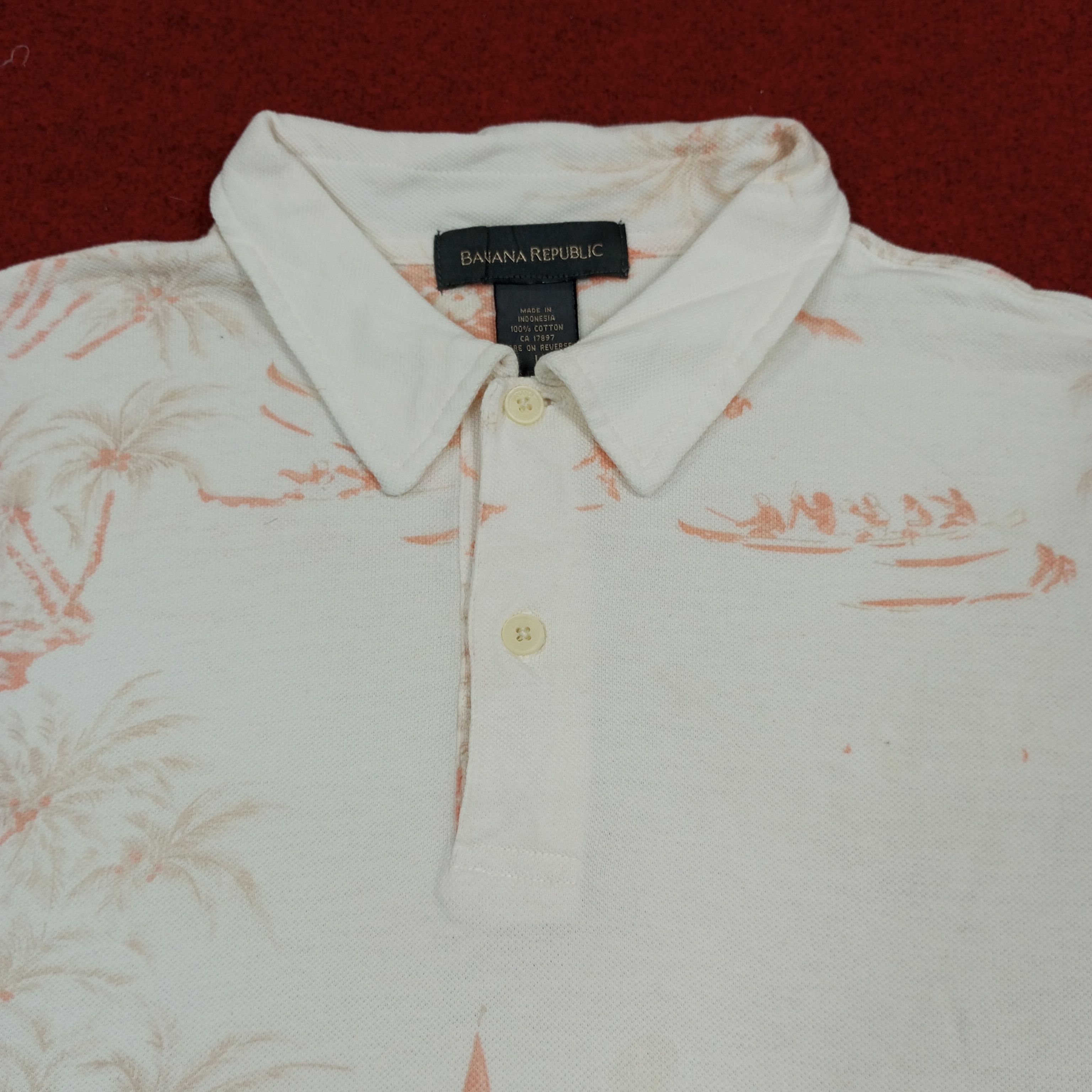 Banana Republic × Vintage Banana Republic Surfing Hawaii Summer Style Polos Size US L / EU 52-54 / 3 - 2 Thumbnail
