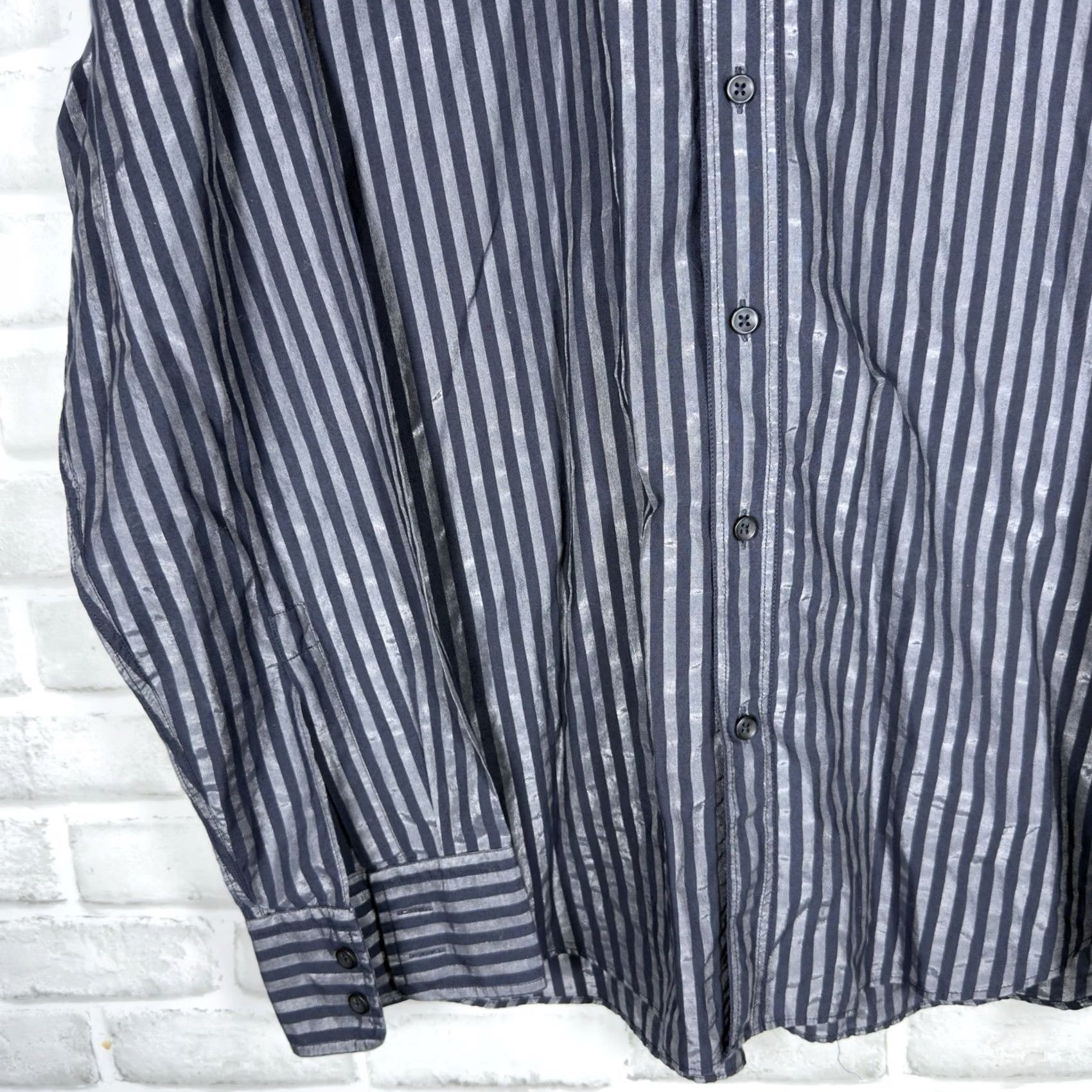 Hugo Boss Hugo Boss Slim Fit Striped Long Sleeve Button Down Mens Size XL Multicolor Shirt Size US XL / EU 56 / 4 - 3 Thumbnail