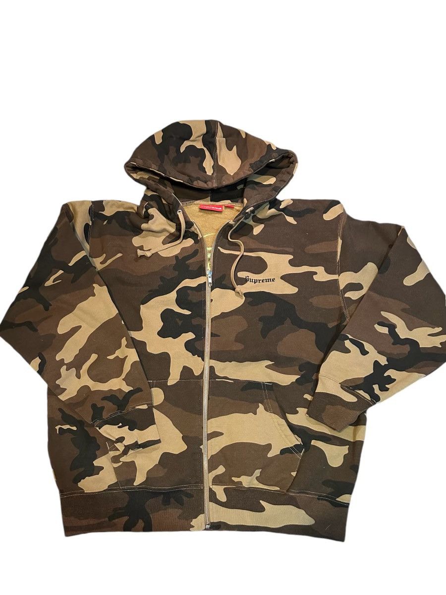 Supreme Supreme 'Lakshmi-Camo' Zip-Up Hooded Sweatshirt | Grailed