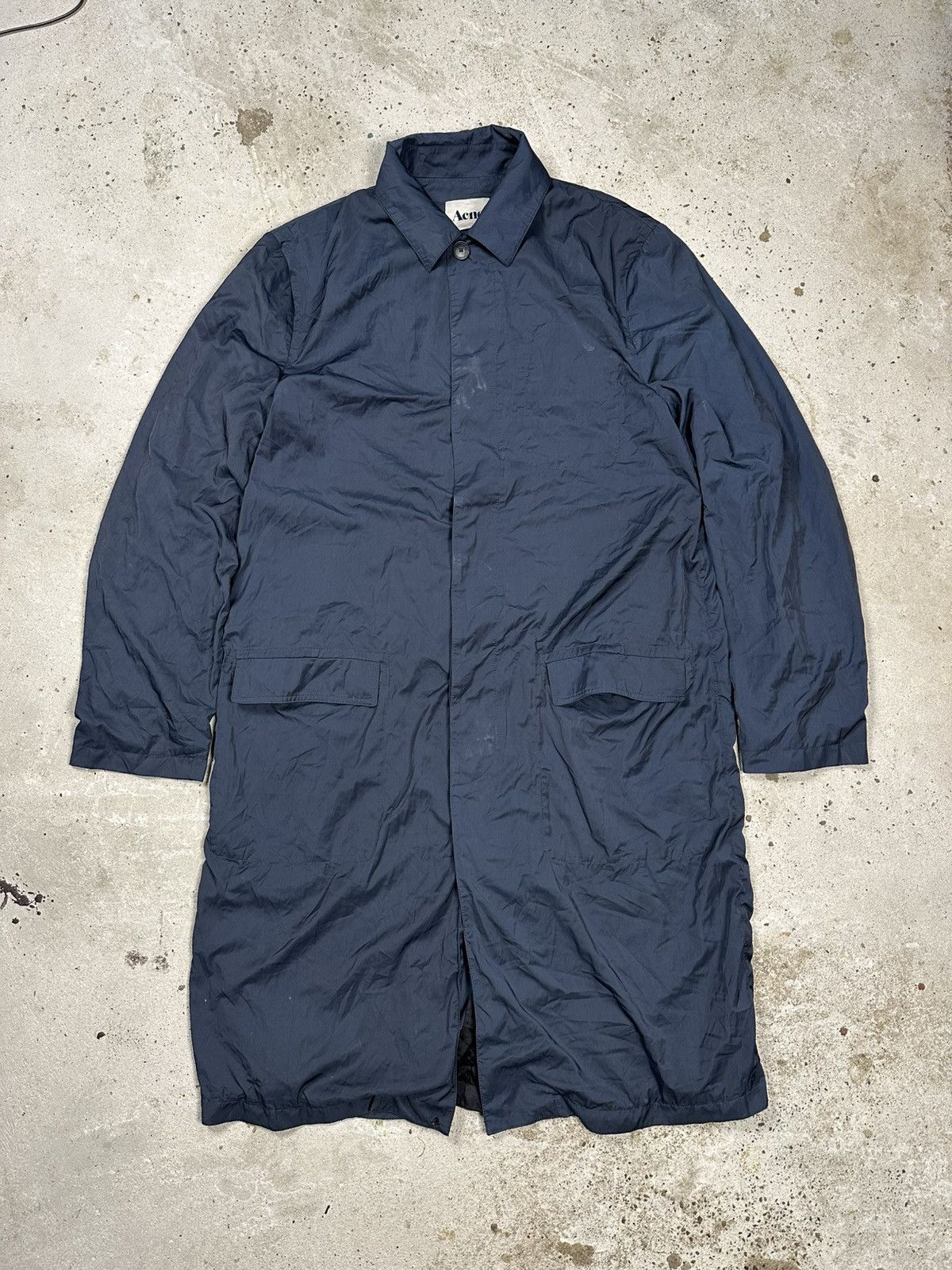Acne Studios Acne Studios Navy Rain Coat Windbreaker Size US L / EU 52-54 / 3 - 1 Thumbnail