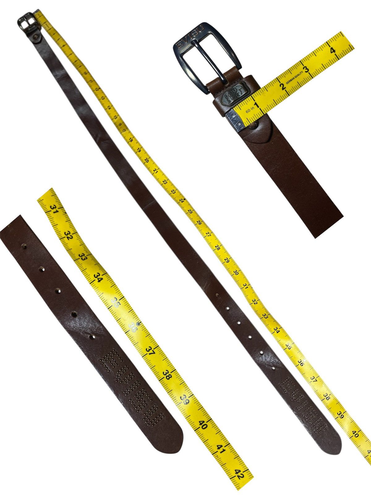 Evisu Evisu brown leather belt Size 32 - 13 Thumbnail