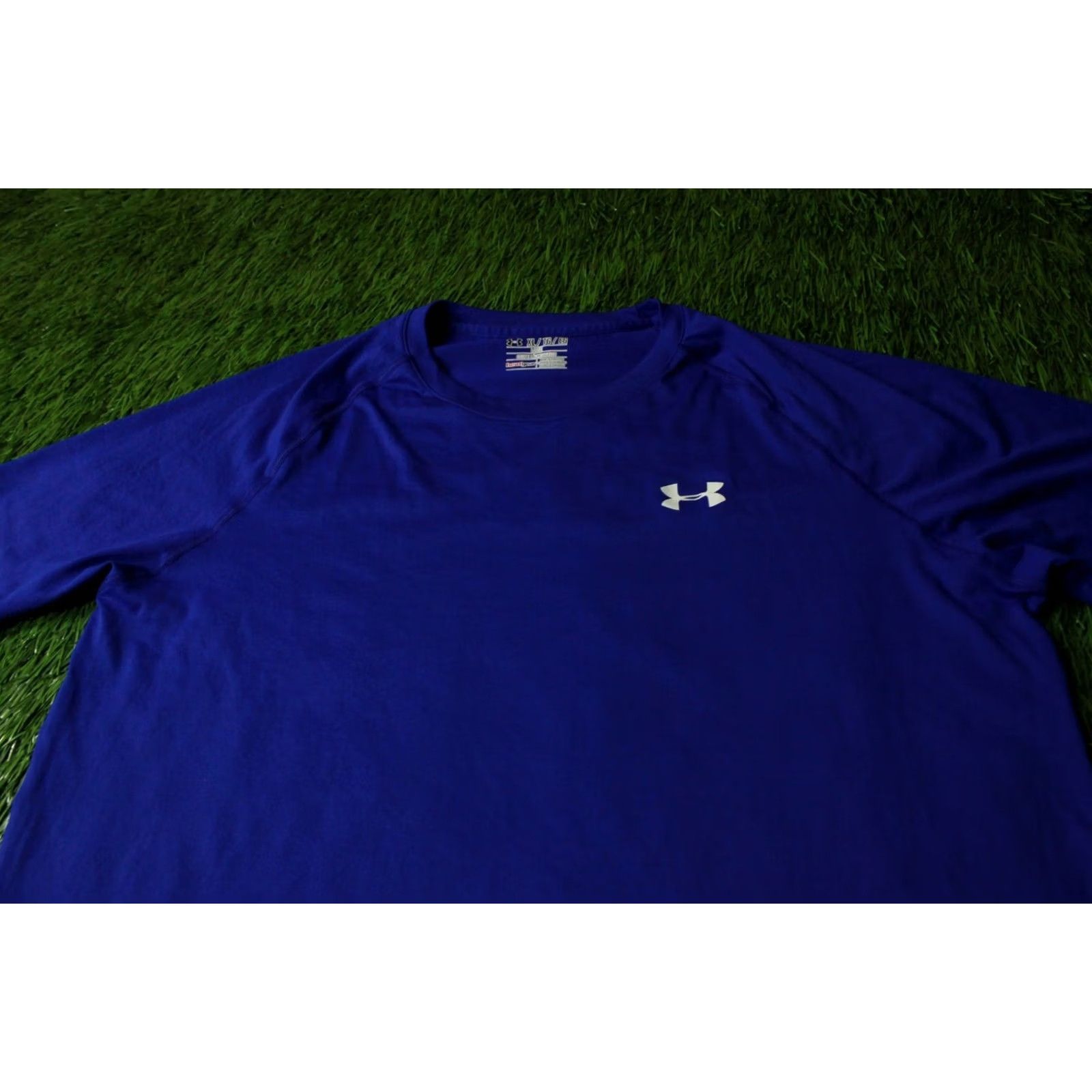 Under Armour Under Armour HeatGear Mens Training Compression Shirt Jersey XL Blue Jersey Short Sleeve T-Shirt CrossFit Activewear 2014 Size US XL / EU 56 / 4 - 2 Thumbnail
