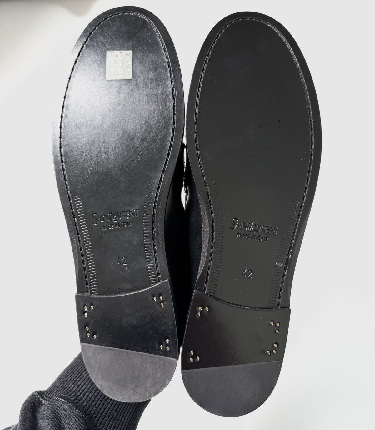 Saint Laurent Paris Saint Laurent YSL Smooth leather loafers Size US 9 / EU 42 - 9 Thumbnail