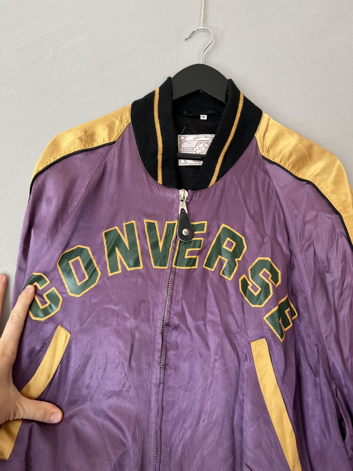 Converse Vintage CONVERSE Satin Varsity Baseball Bomber Jacket Size US M / EU 48-50 / 2 - 3 Thumbnail