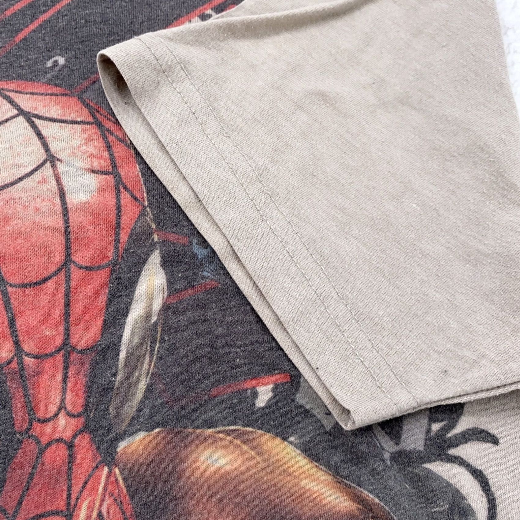 Vintage Marvel Spider-Man Shirt Mens XS Tan Graphic Tee Superhero Movie 2010s Size US XS / EU 42 / 0 - 5 Thumbnail