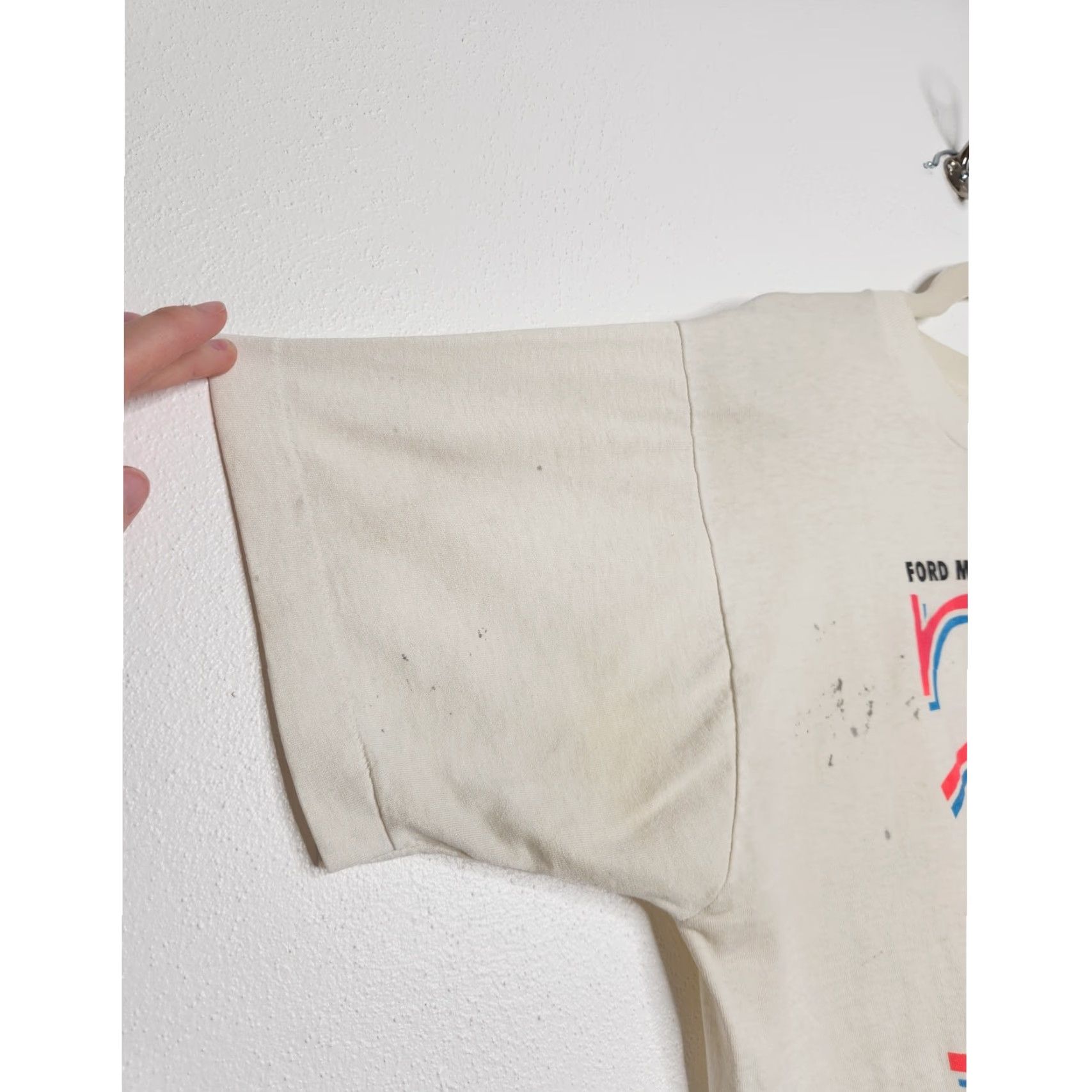 Vintage VINTAGE Ford Mustang Shirt Mens L Distressed 30 Years Single Stitch White Grunge Car Screen Stars Size US L / EU 52-54 / 3 - 2 Thumbnail