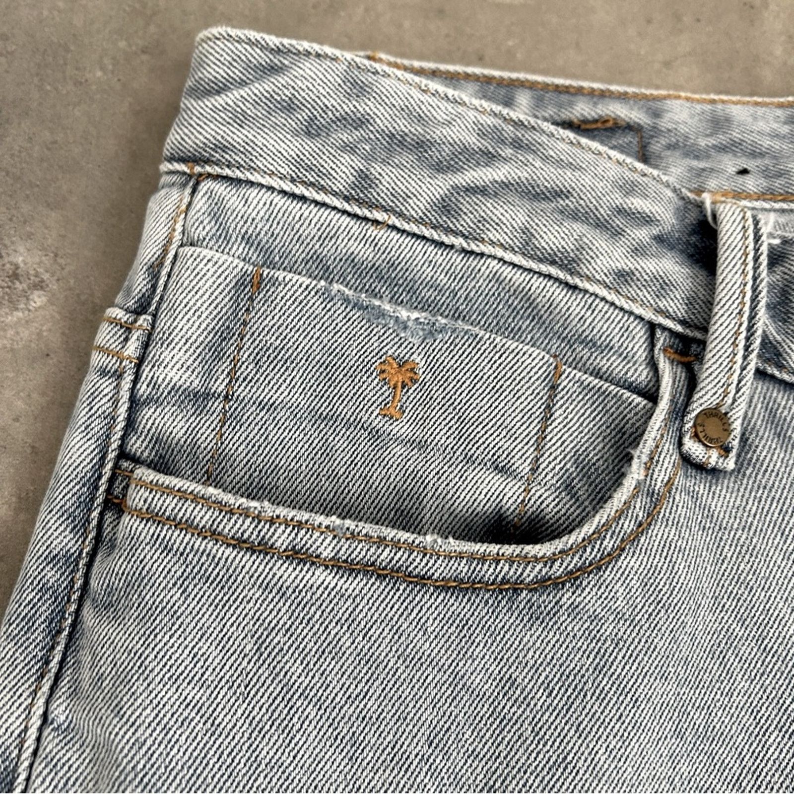 THRILLS Men's THRILLS Bones denim jeans light wash blue straight 36 Size US 36 / EU 52 - 4 Thumbnail