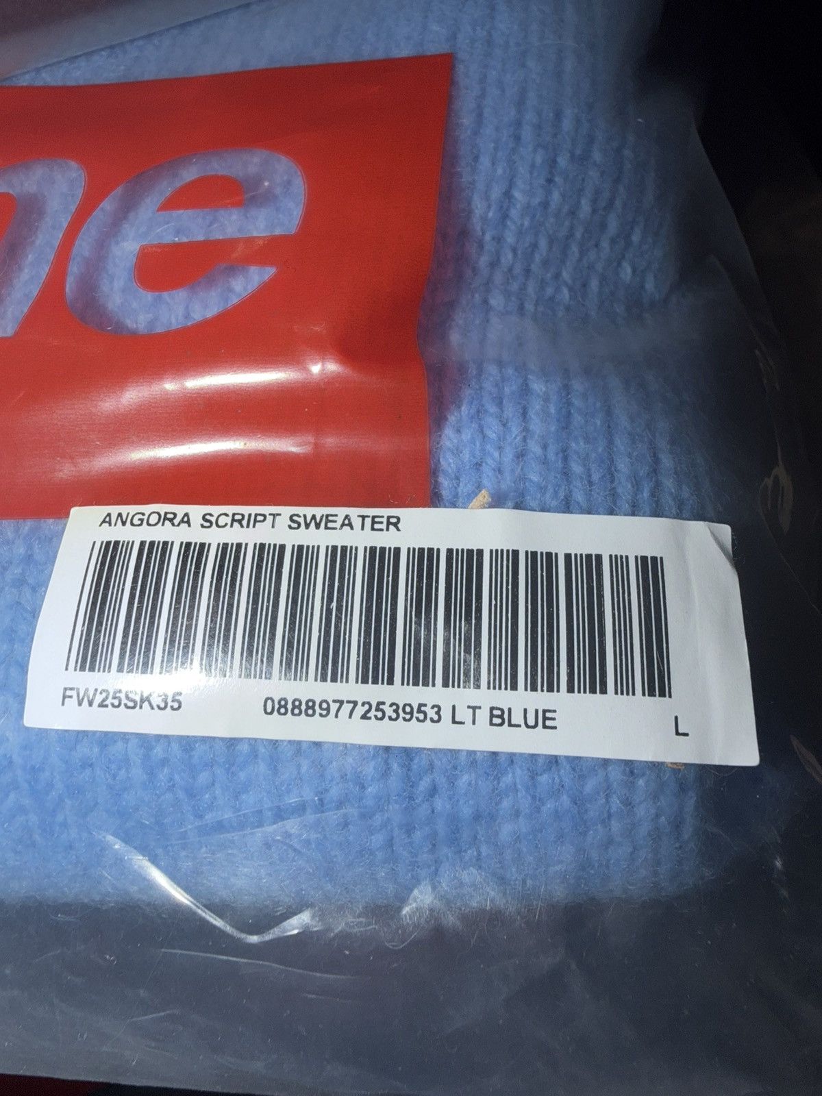 Supreme Supreme Angora Script Sweater Light Blue - Large Size US L / EU 52-54 / 3 - 12 Thumbnail