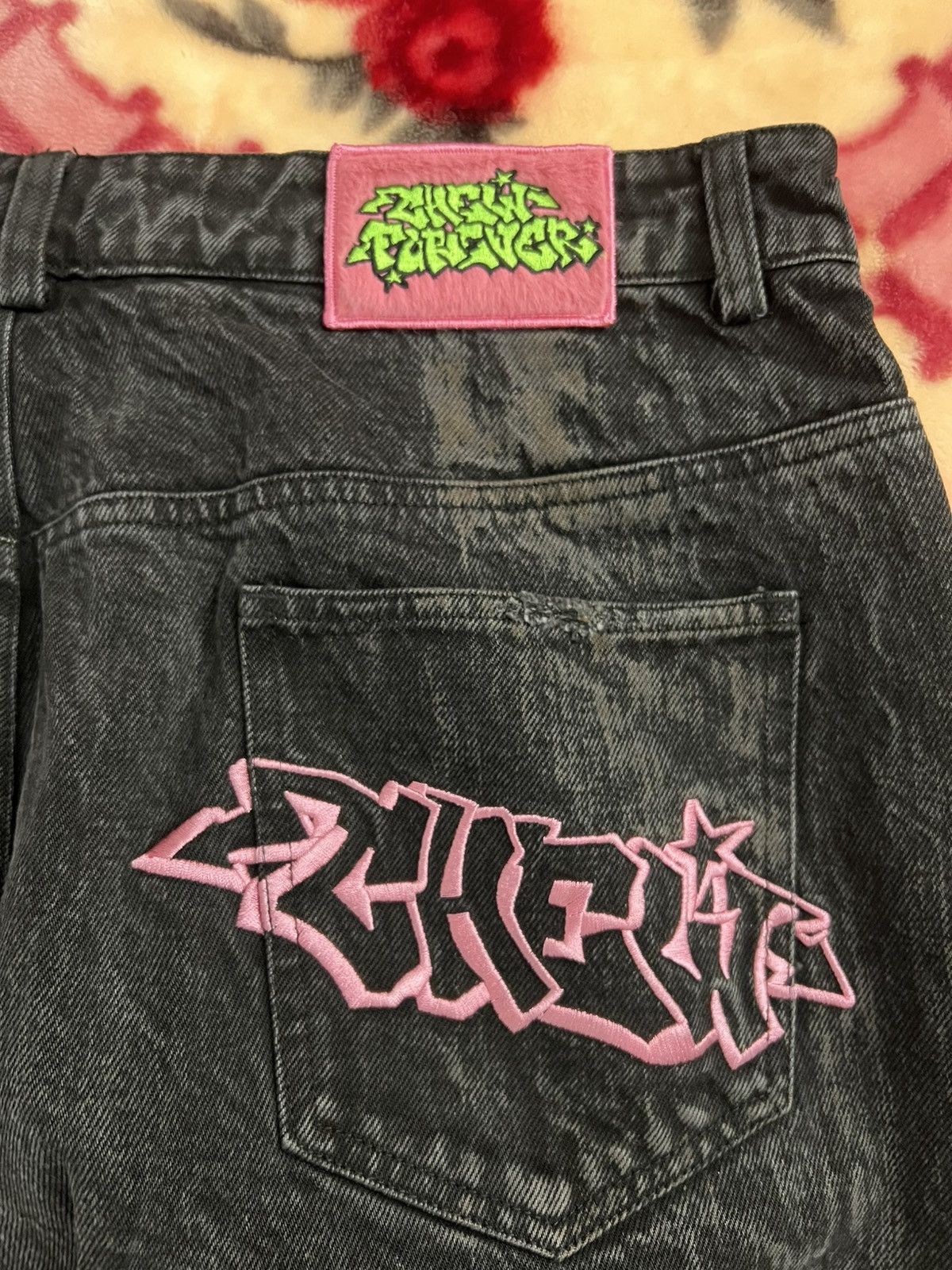 Chew Forever × Designer Chew Forever 3D Tribal Jeans Black Distressed Size 2XL -New🔥 Size US 36 / EU 52 - 6 Thumbnail